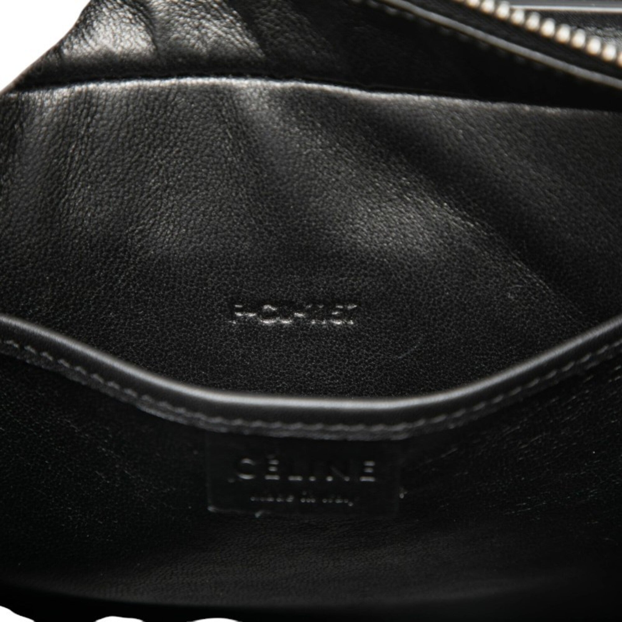 Celine Black Gray Red Color Leather Suede Handbag (Pre-Owned)