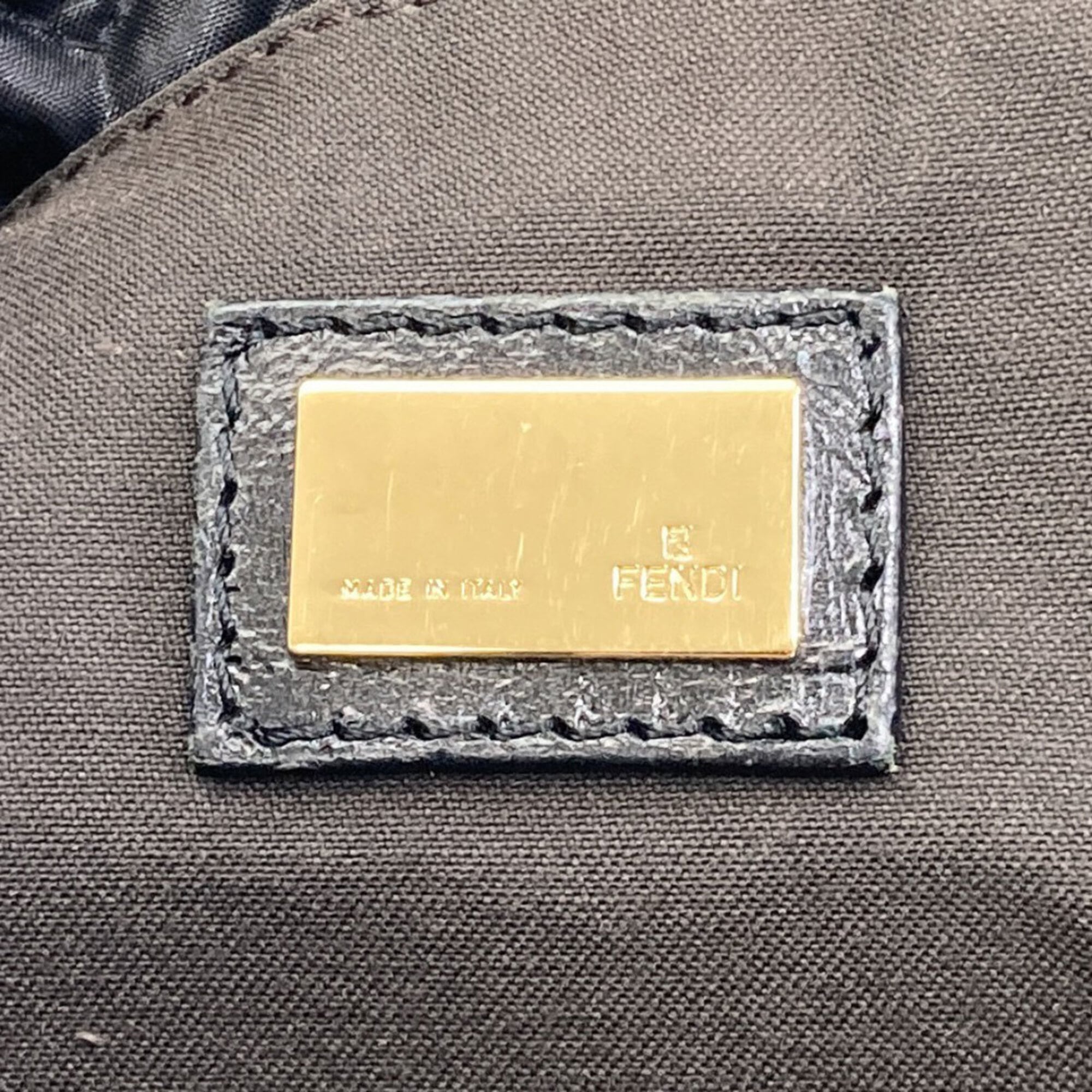 Fendi Zucca Black Nylon Tote Bag (Pre-Owned)
