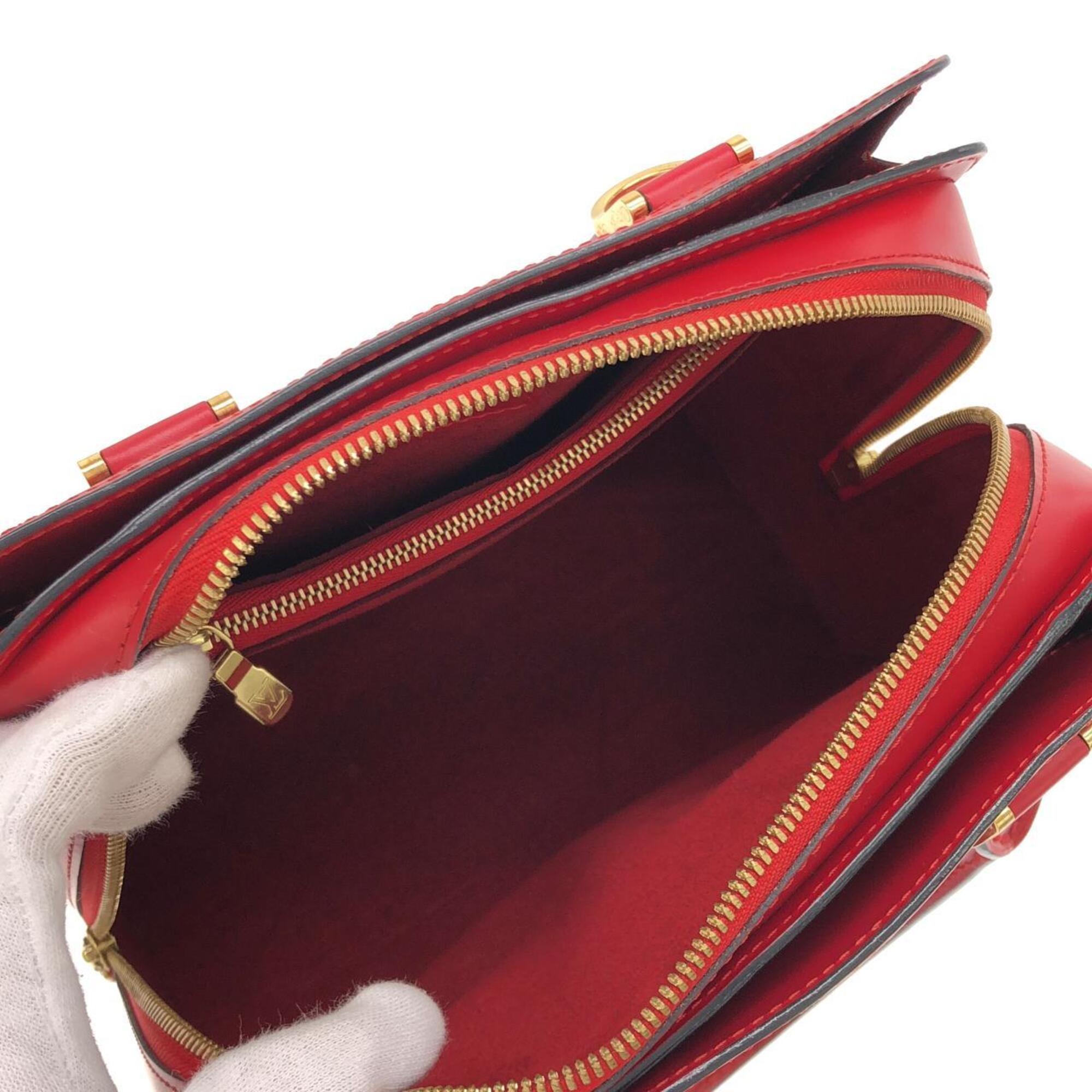 Louis Vuitton Red Color Leather Handbag (Pre-Owned)