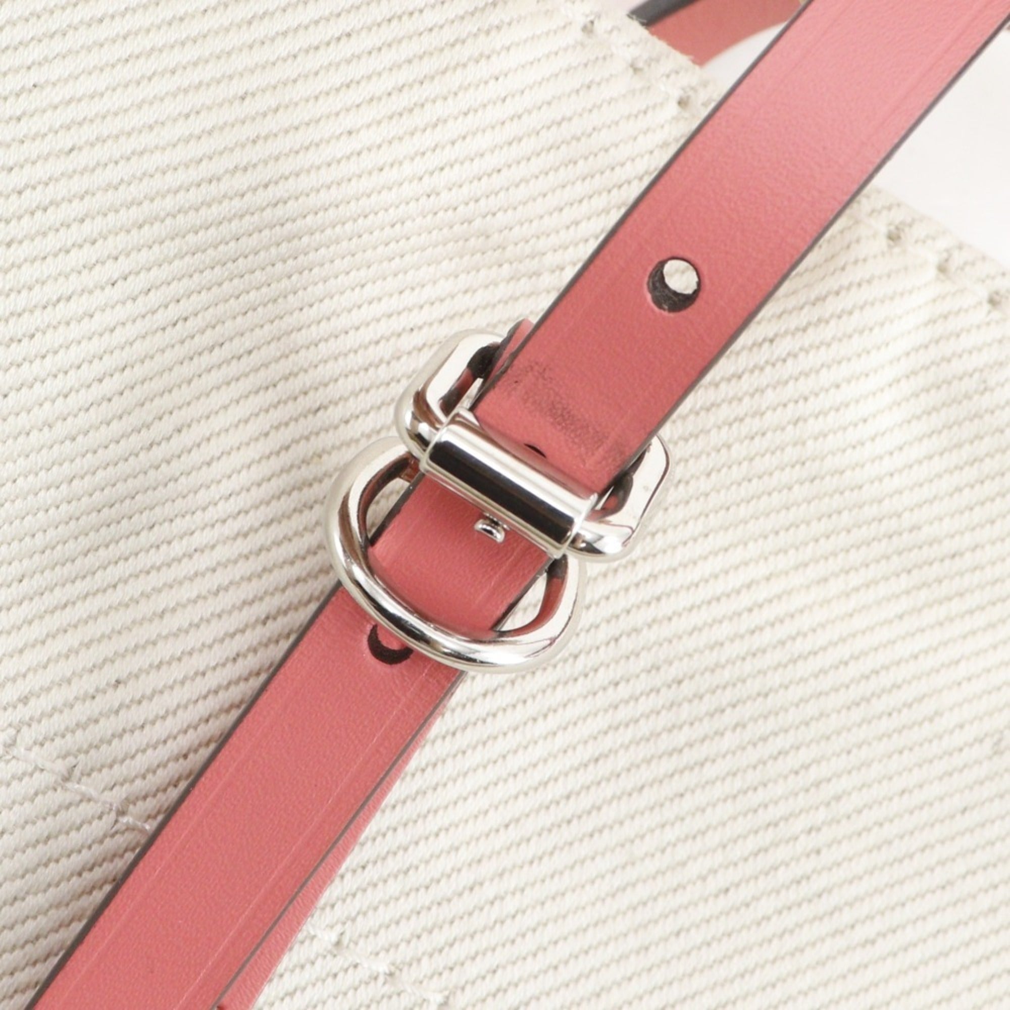Louis Vuitton Corail Ivory Pink White Canvas Tote Bag (Pre-Owned)