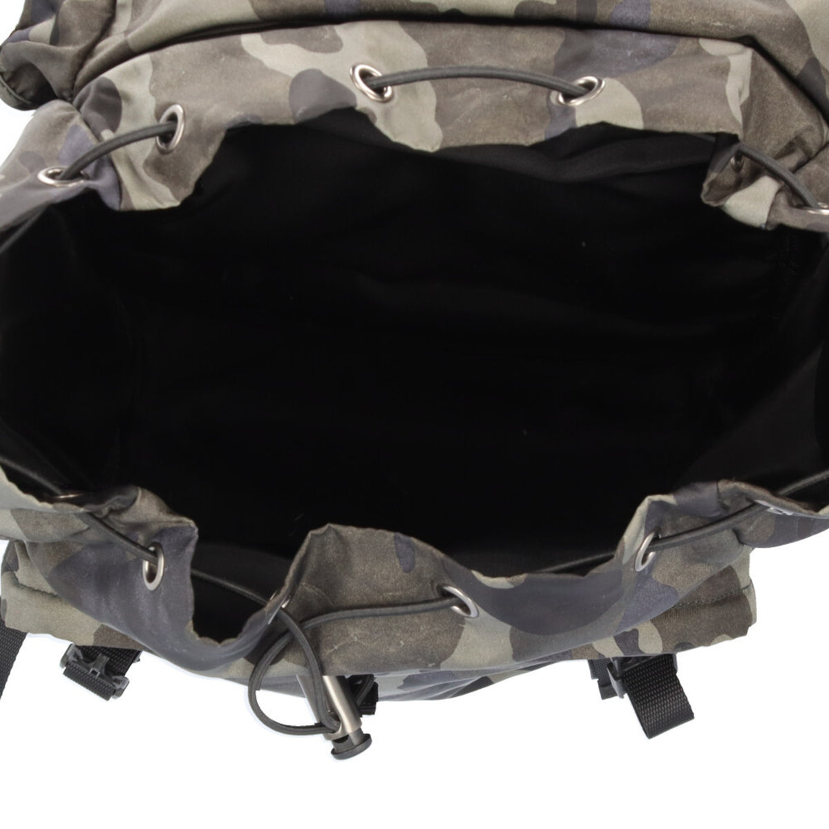 Prada Black Green Nylon Backpack (Pre-Owned)