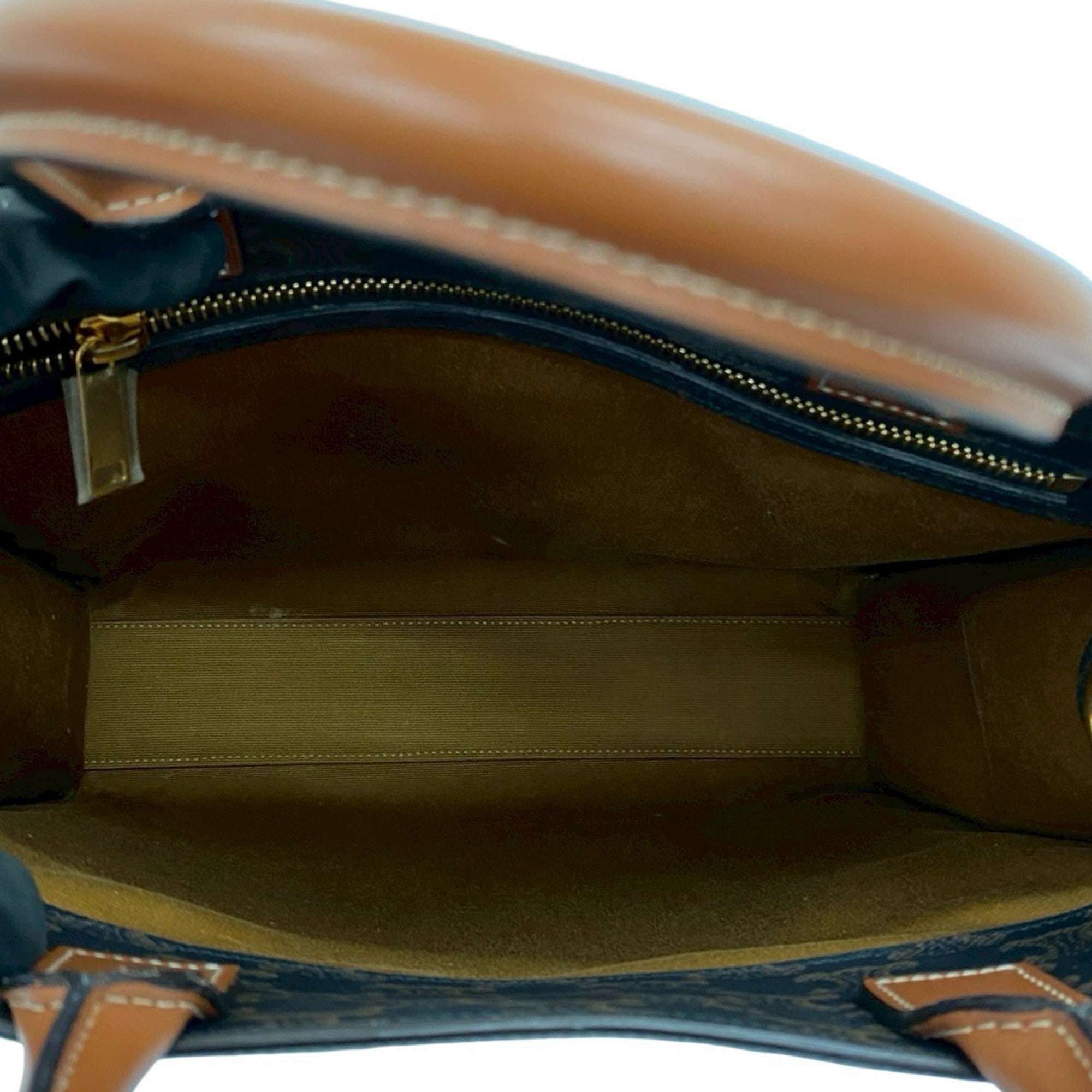 Celine Black Brown Leather Pvc Handbag Shoulder Bag (Pre-Owned)