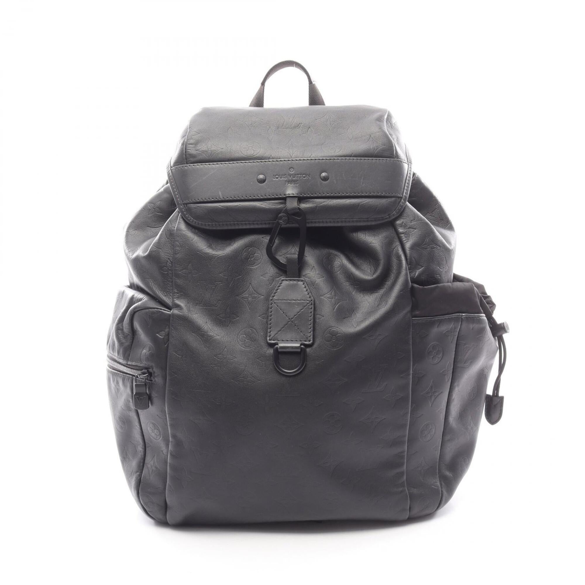 Louis Vuitton Black Monogram Shadow Leather Backpack (Pre-Owned)