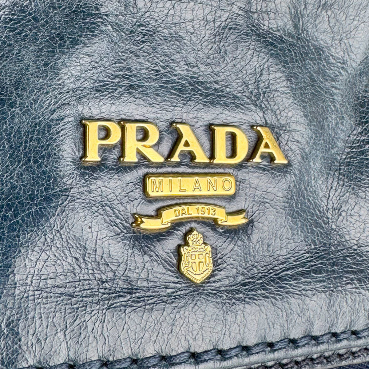 Prada Green Leather Handbag Shoulder Bag (Pre-Owned)
