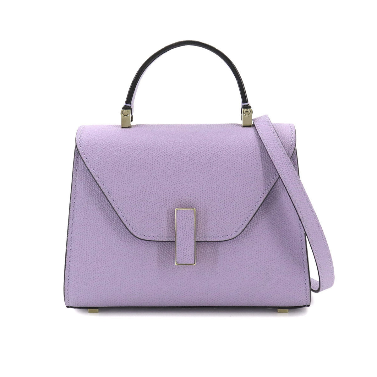 Valextra Purple Leather Handbag (Pre-Owned)
