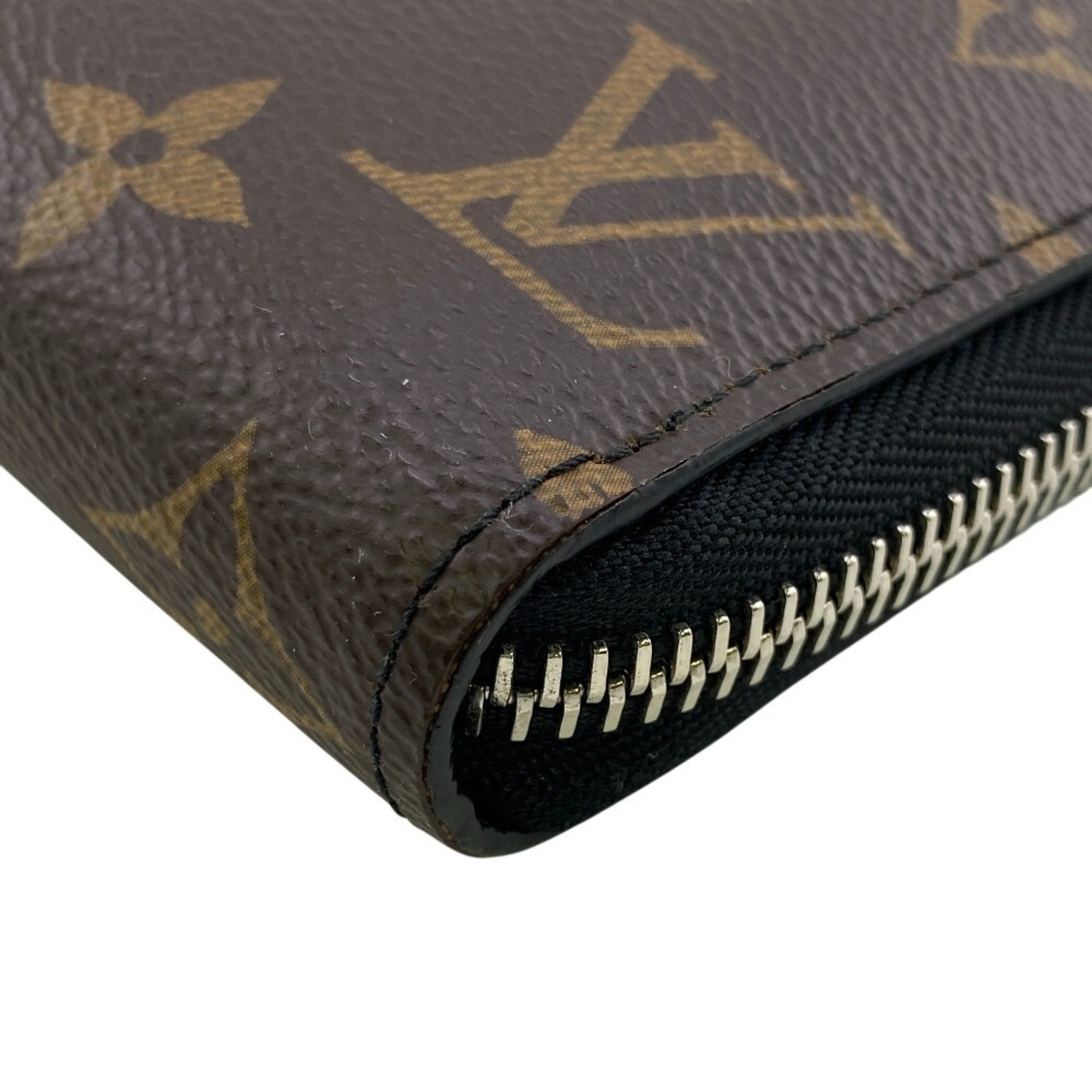Louis Vuitton Brown Monogram Leather Long Wallet (Bi-Fold) (Pre-Owned)