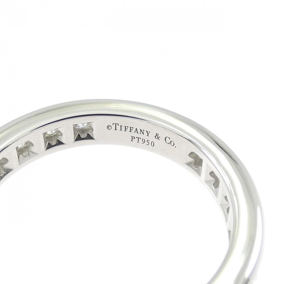 Tiffany Platinum Platinum 950 Band Ring (Pre-Owned)