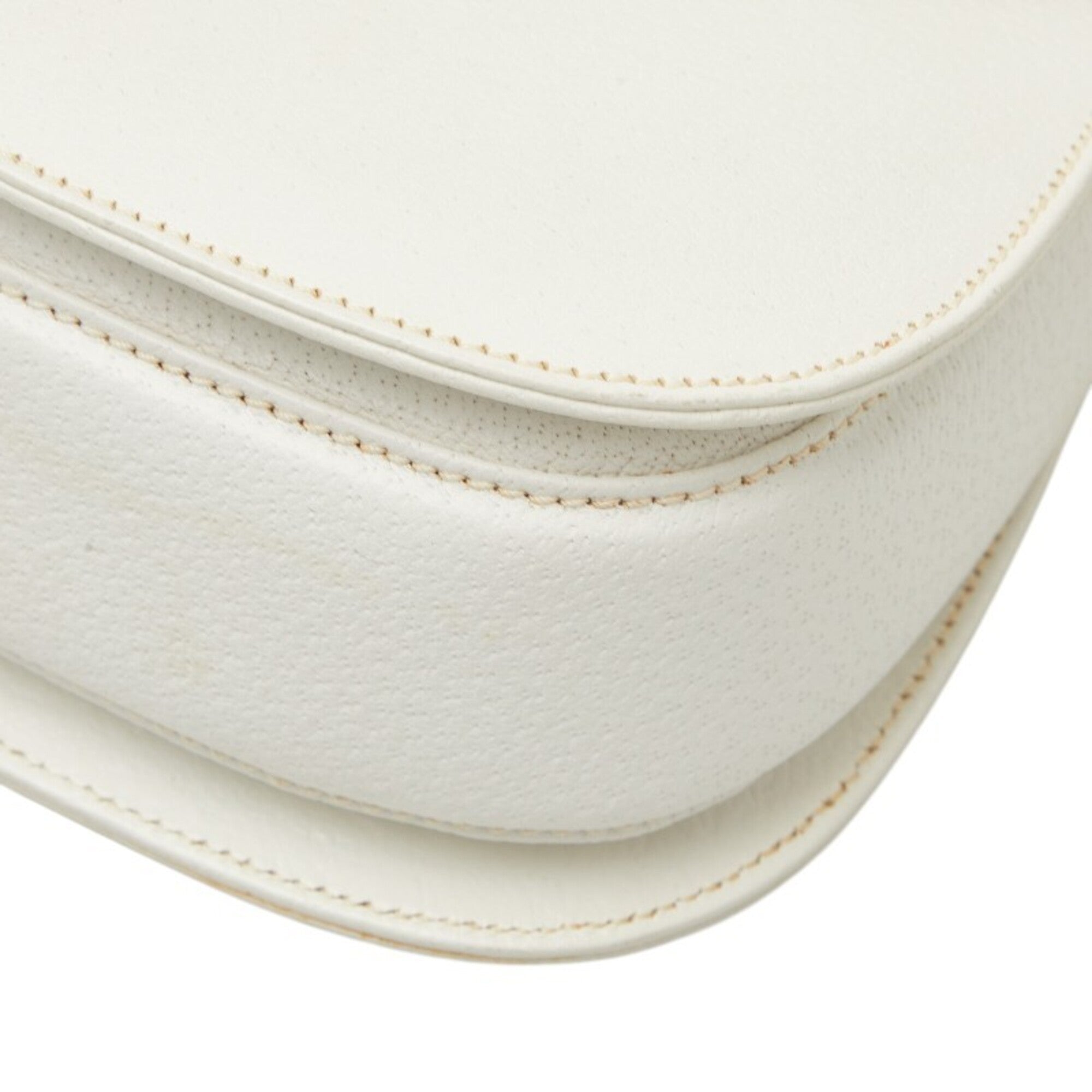 Gucci White Leather Handbag Shoulder Bag (Pre-Owned)