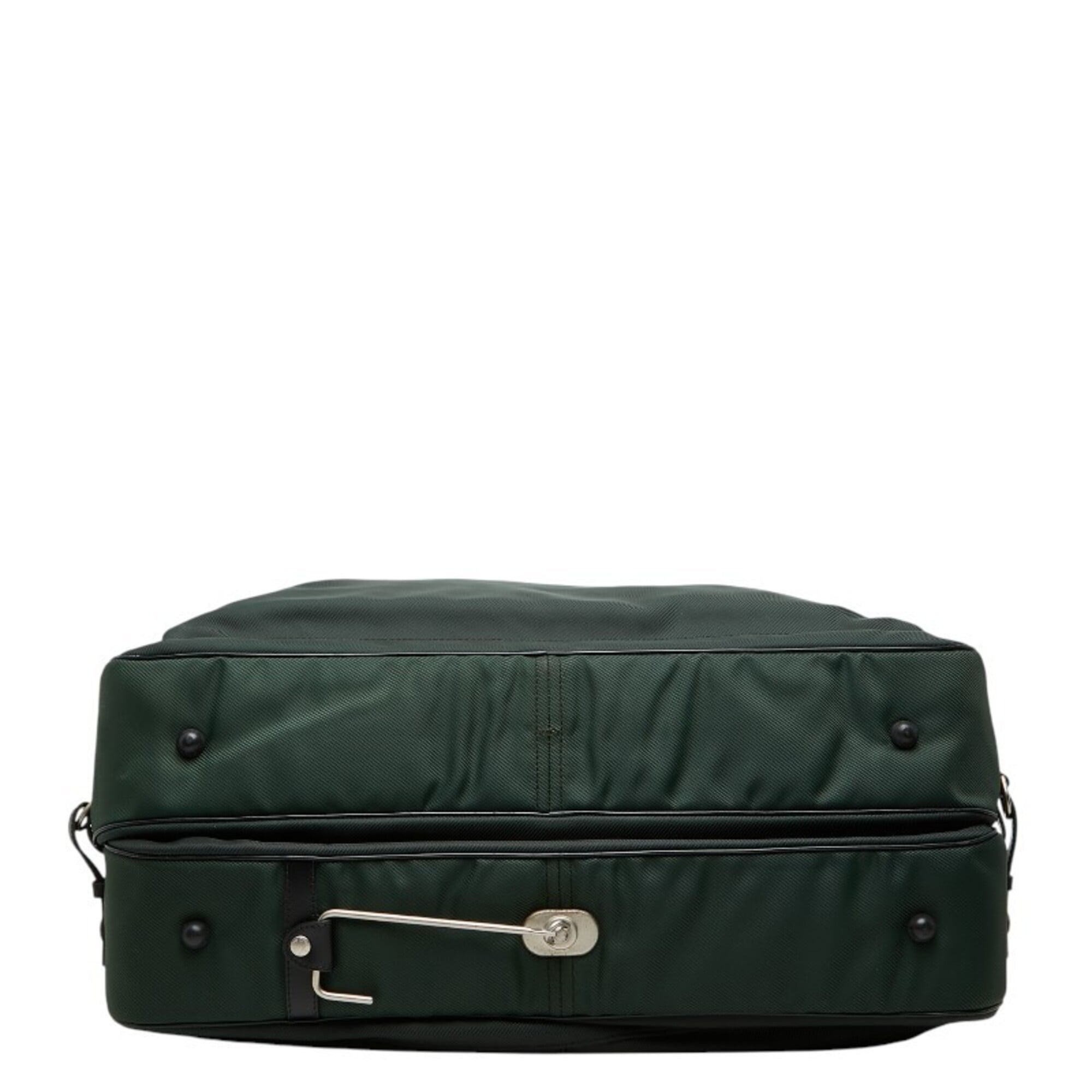 Louis Vuitton Black Episea Green Nylon Leather Boston Bag Garment Case Shoulder Bag (Pre-Owned)