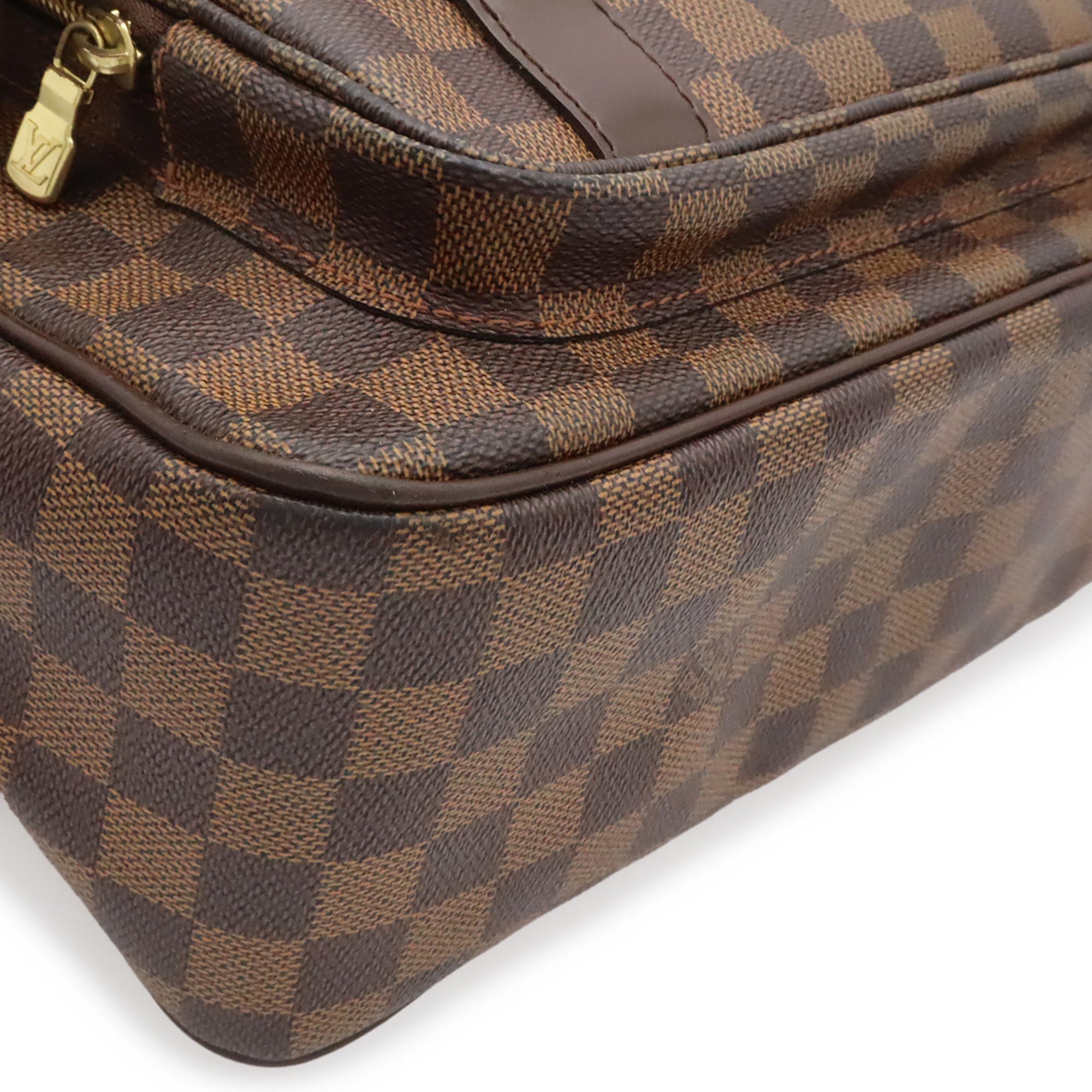 Louis Vuitton Brown Pvc Coated Canvas Messenger Bag Shoulder Bag (Pre-Owned)