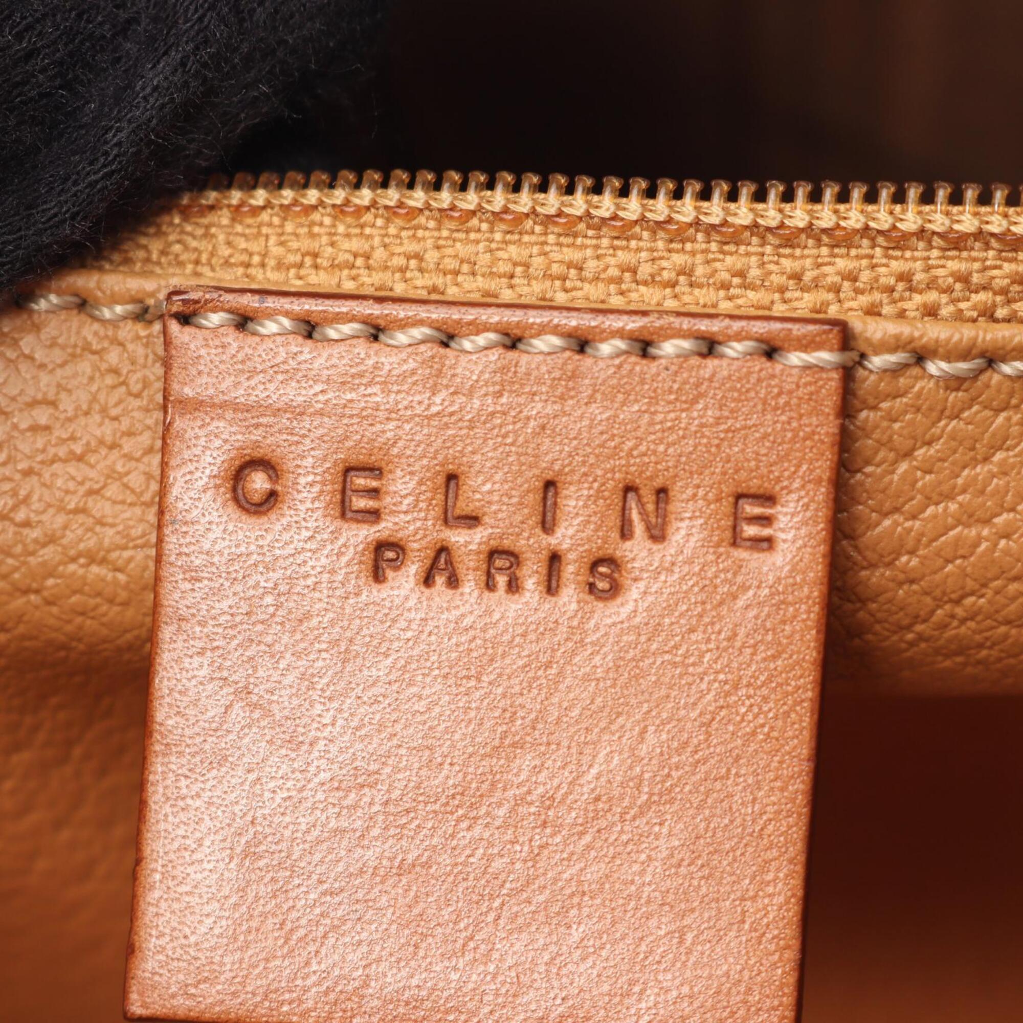 Celine Brown Coated Canvas Leather Handbag (Pre-Owned)