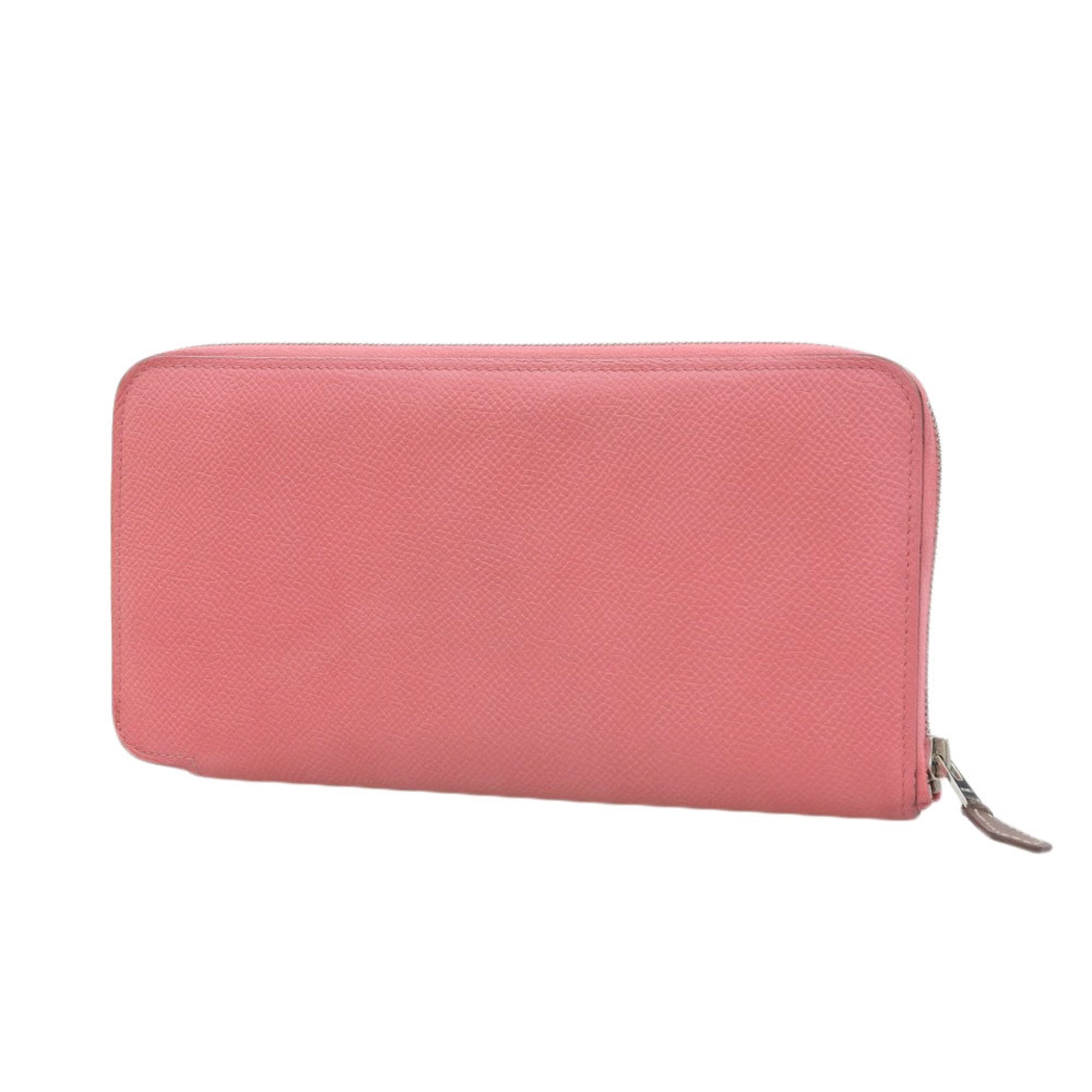 Hermes Silk'in Pink Rose Azalee Epsom Leather Long Wallet (Bi-Fold) (Pre-Owned)