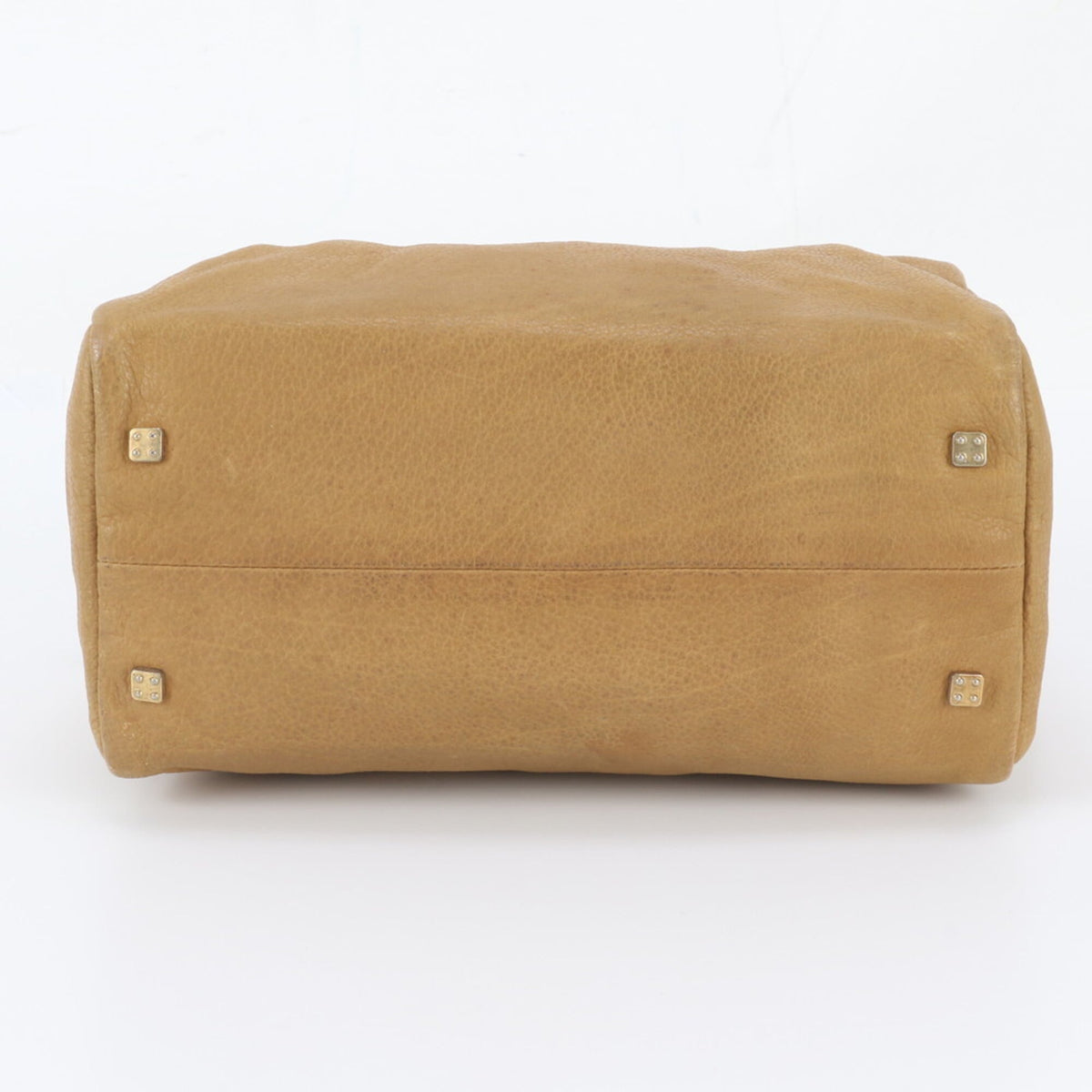 Loewe Beige Leather Boston Bag Handbag Tote Bag (Pre-Owned)