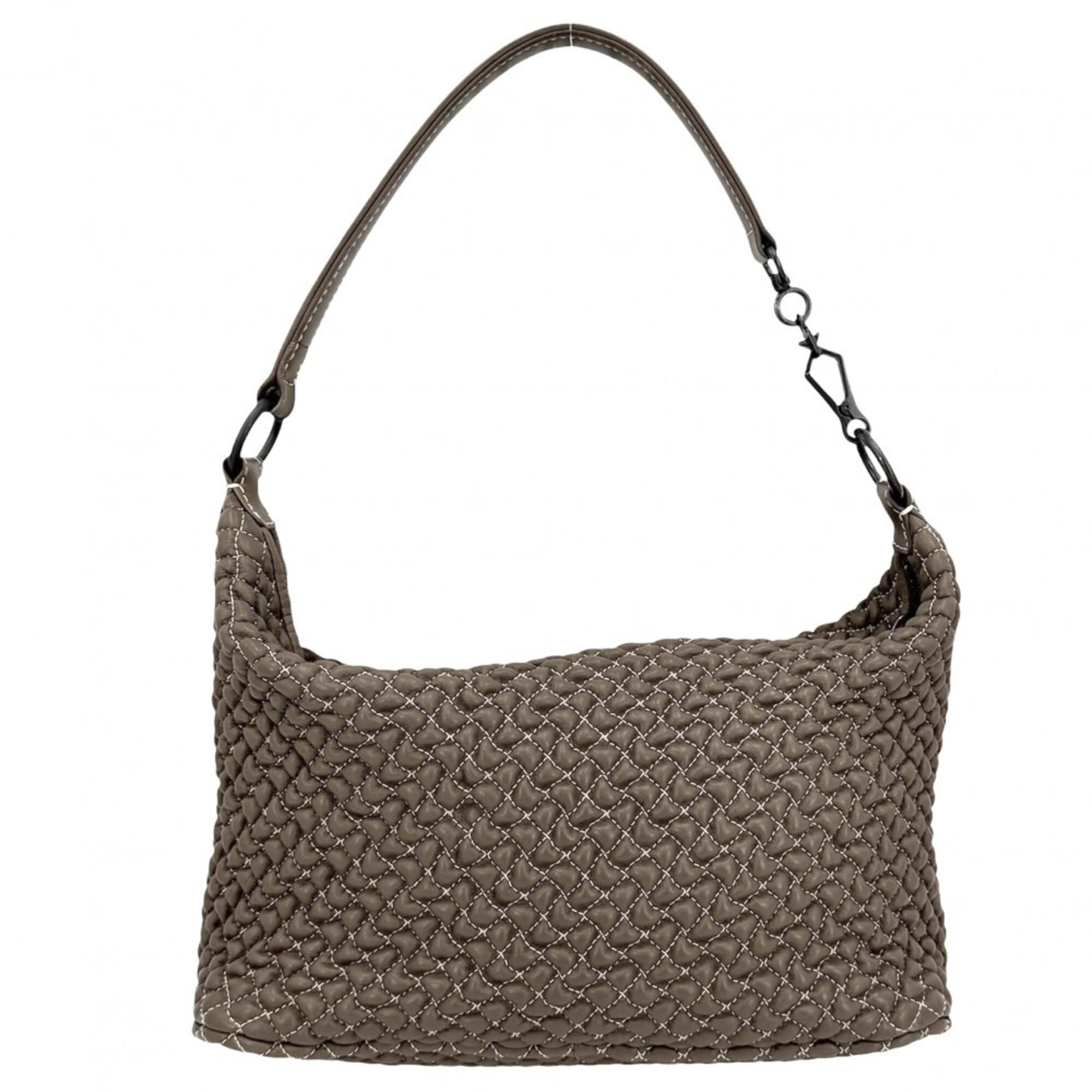 Bottega Veneta Brown Leather Handbag Shoulder Bag (Pre-Owned)