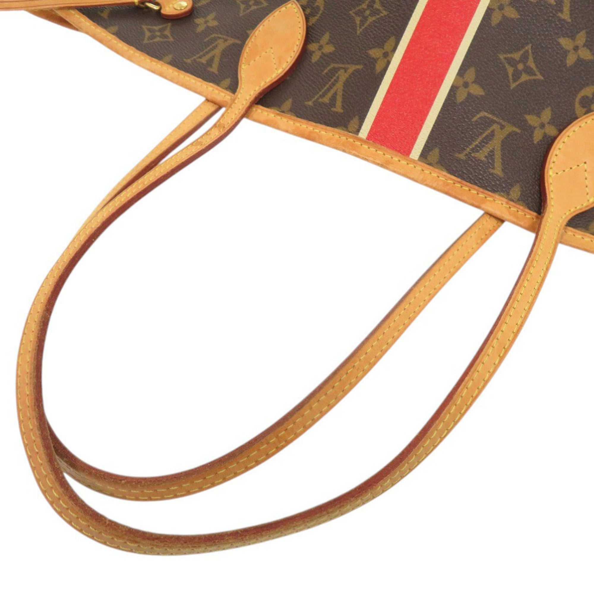 Louis Vuitton Brown Monogram Red Color Monogram Tote Bag (Pre-Owned)