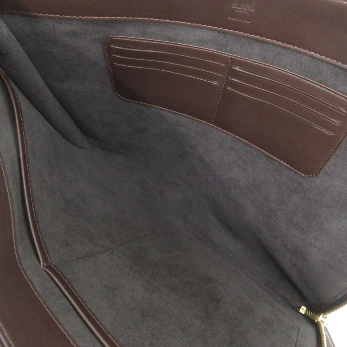 Dunhill Brown Leather Clutch Bag (Pre-Owned)