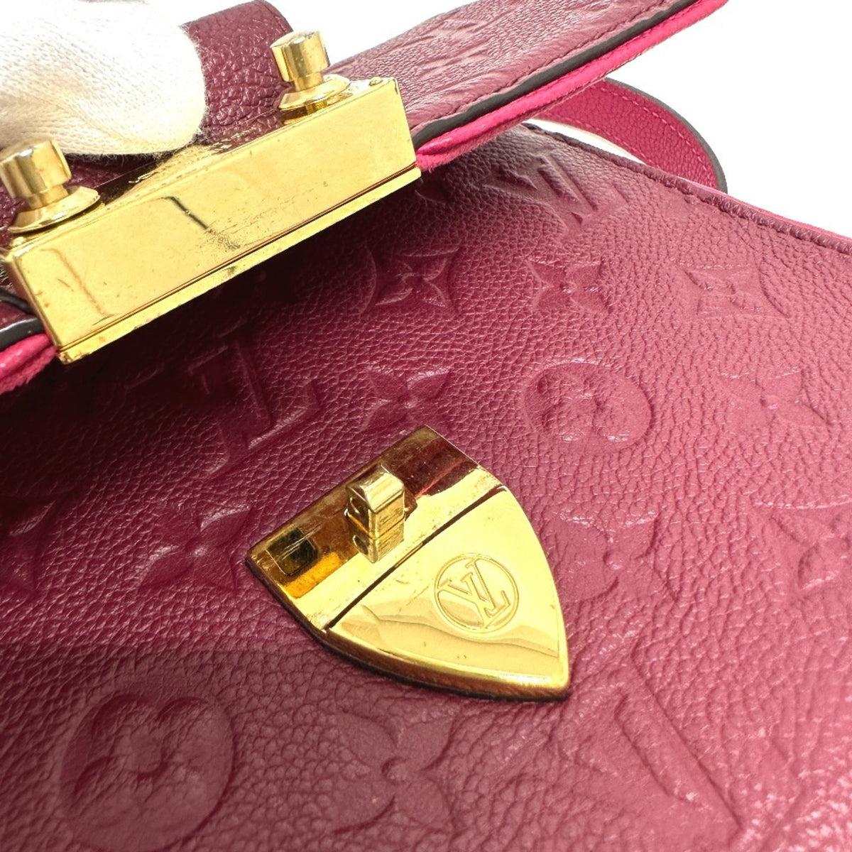 Louis Vuitton Red Color Monogram Empreinte Pochette Shoulder Bag (Pre-Owned)