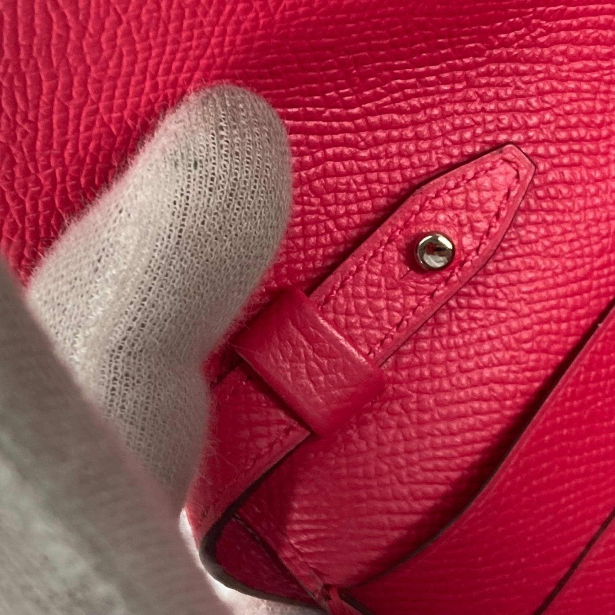 Hermes Pink Epsom Leather Pochette Shoulder Bag (Pre-Owned)