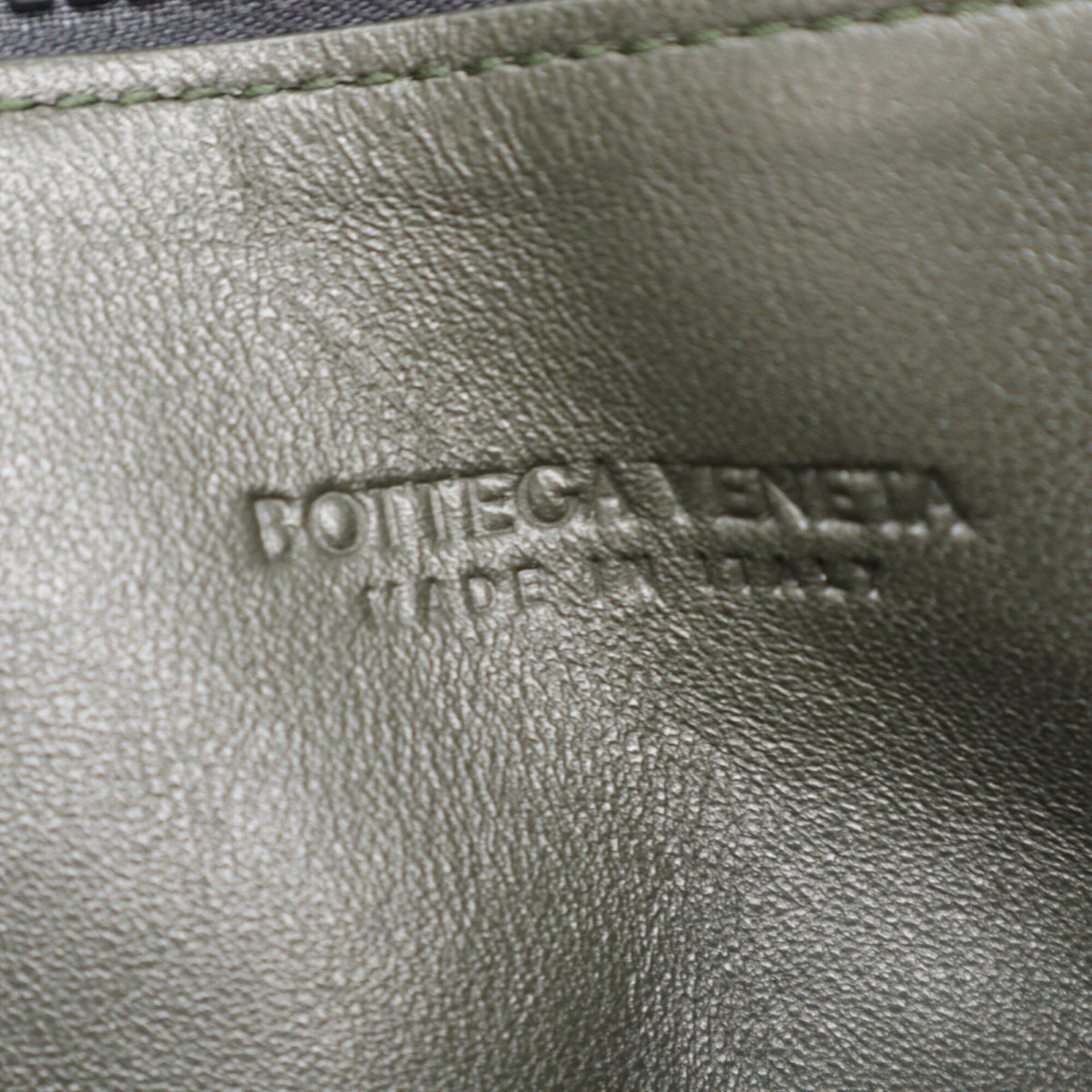 Bottega Veneta Khaki Leather Clutch Bag Document Case (Pre-Owned)