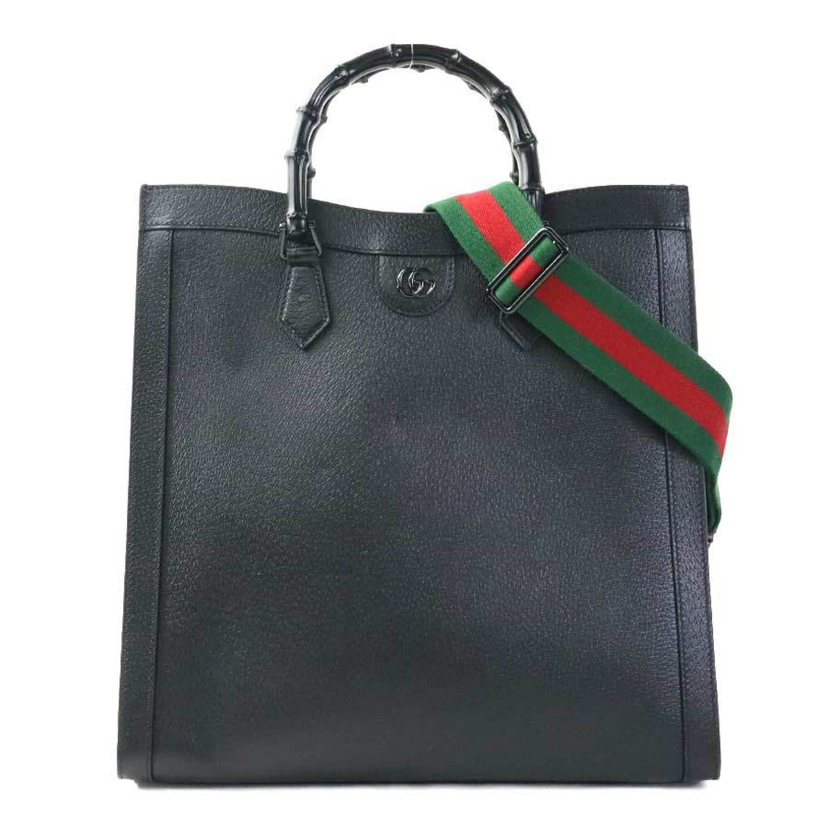 Gucci Black Leather Handbag Shoulder Bag (Pre-Owned)