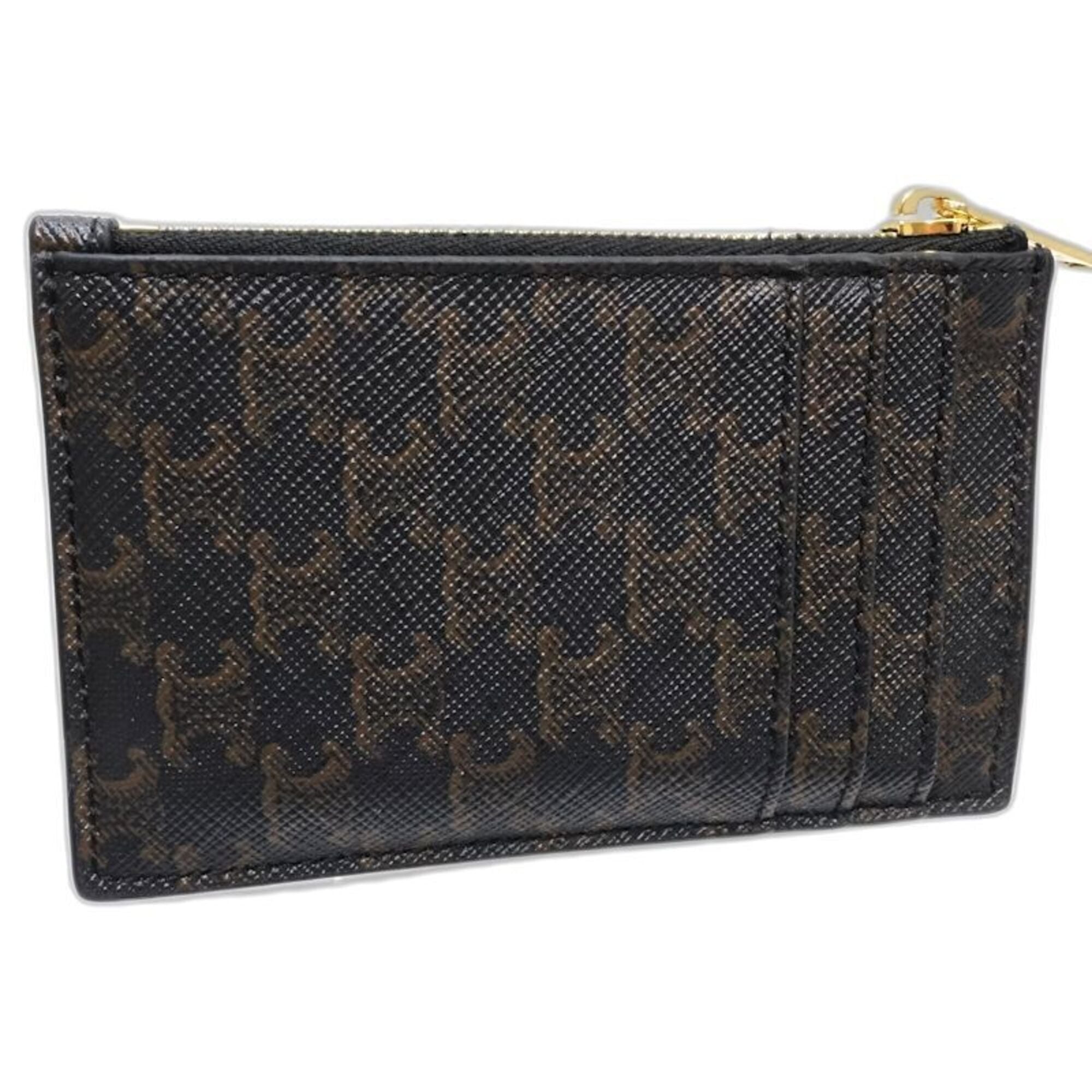 Celine Brown Leather Coin Purse/Coin Case (Pre-Owned)