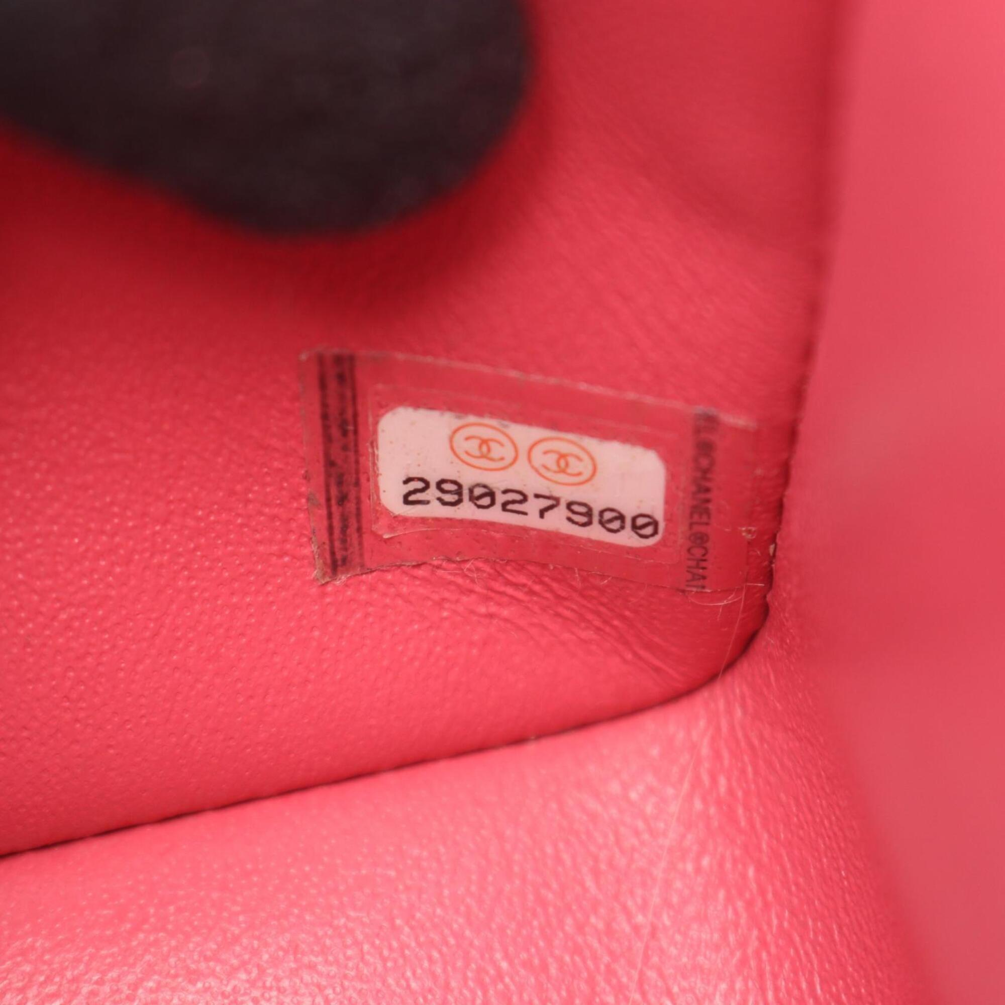 Chanel Pink Leather Handbag Shoulder Bag (Pre-Owned)