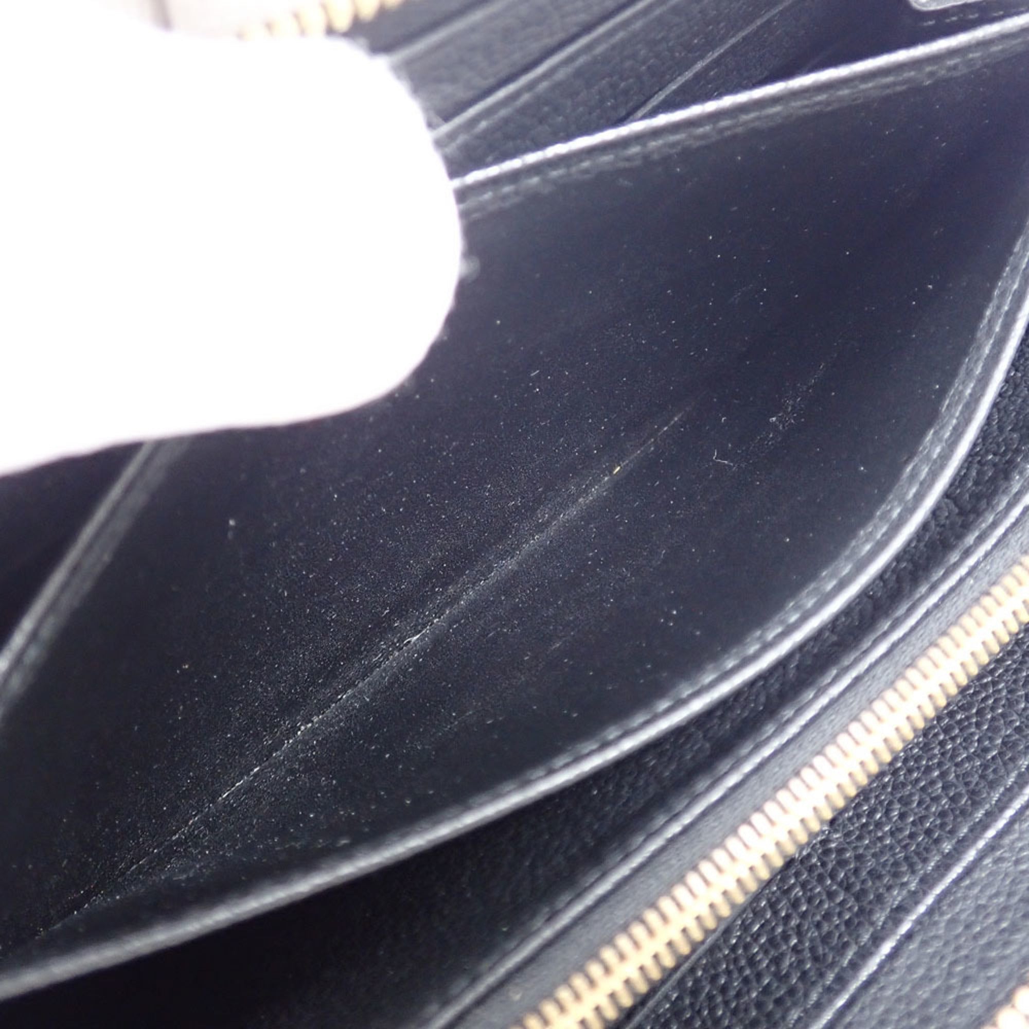Louis Vuitton Black Noir Monogram Empreinte Long Wallet (Bi-Fold) (Pre-Owned)