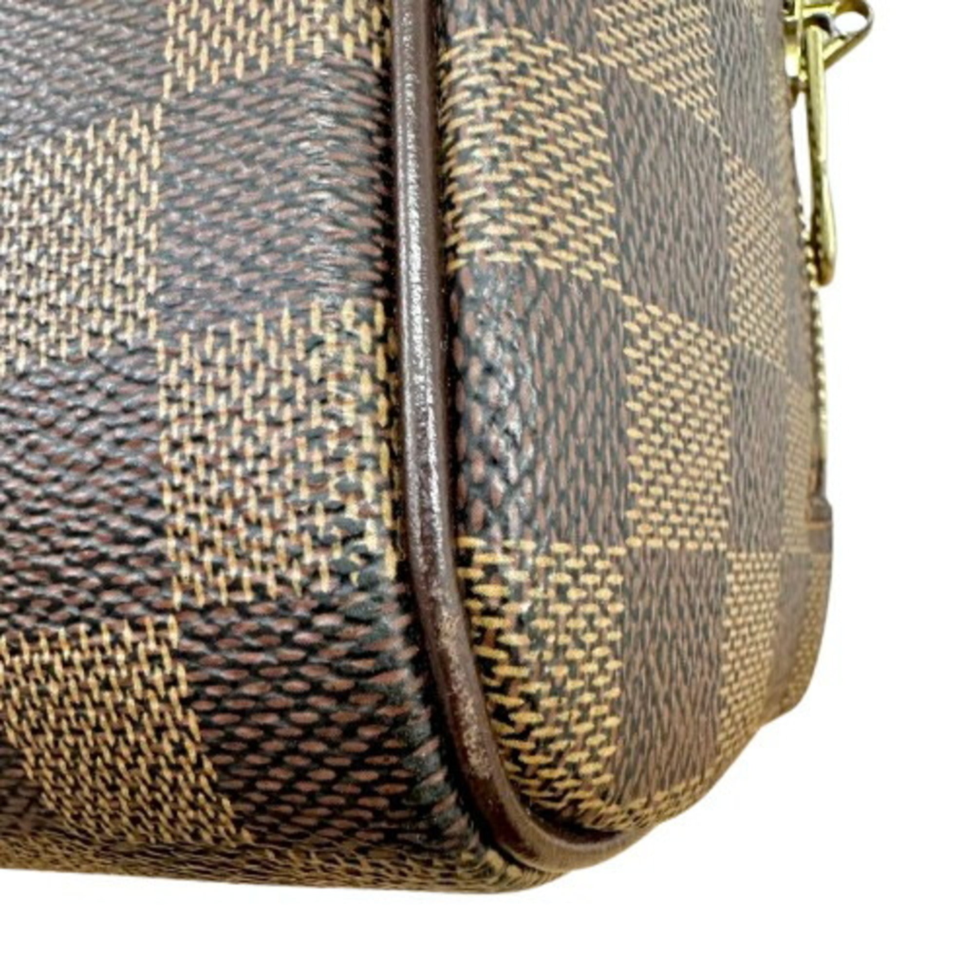 Louis Vuitton Damier Brown Leather Handbag (Pre-Owned)
