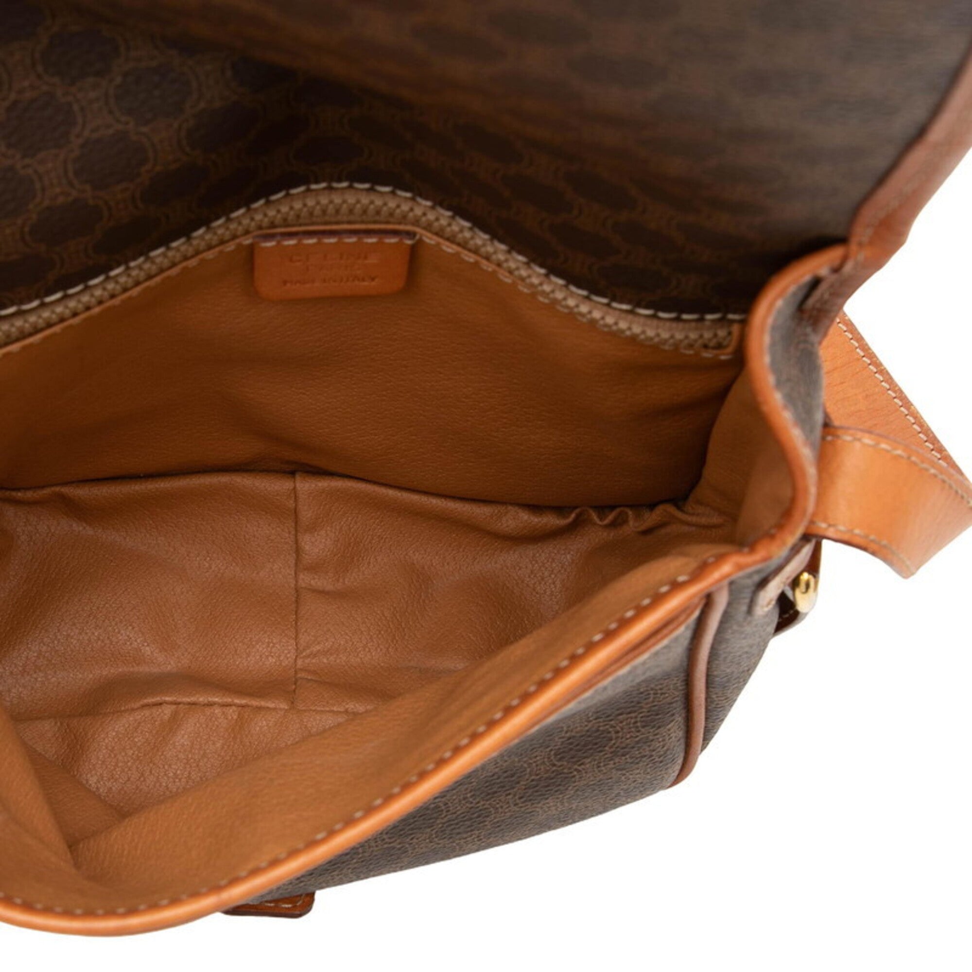 Celine Macadam Brown Pvc Leather Shoulder Bag (Pre-Owned)
