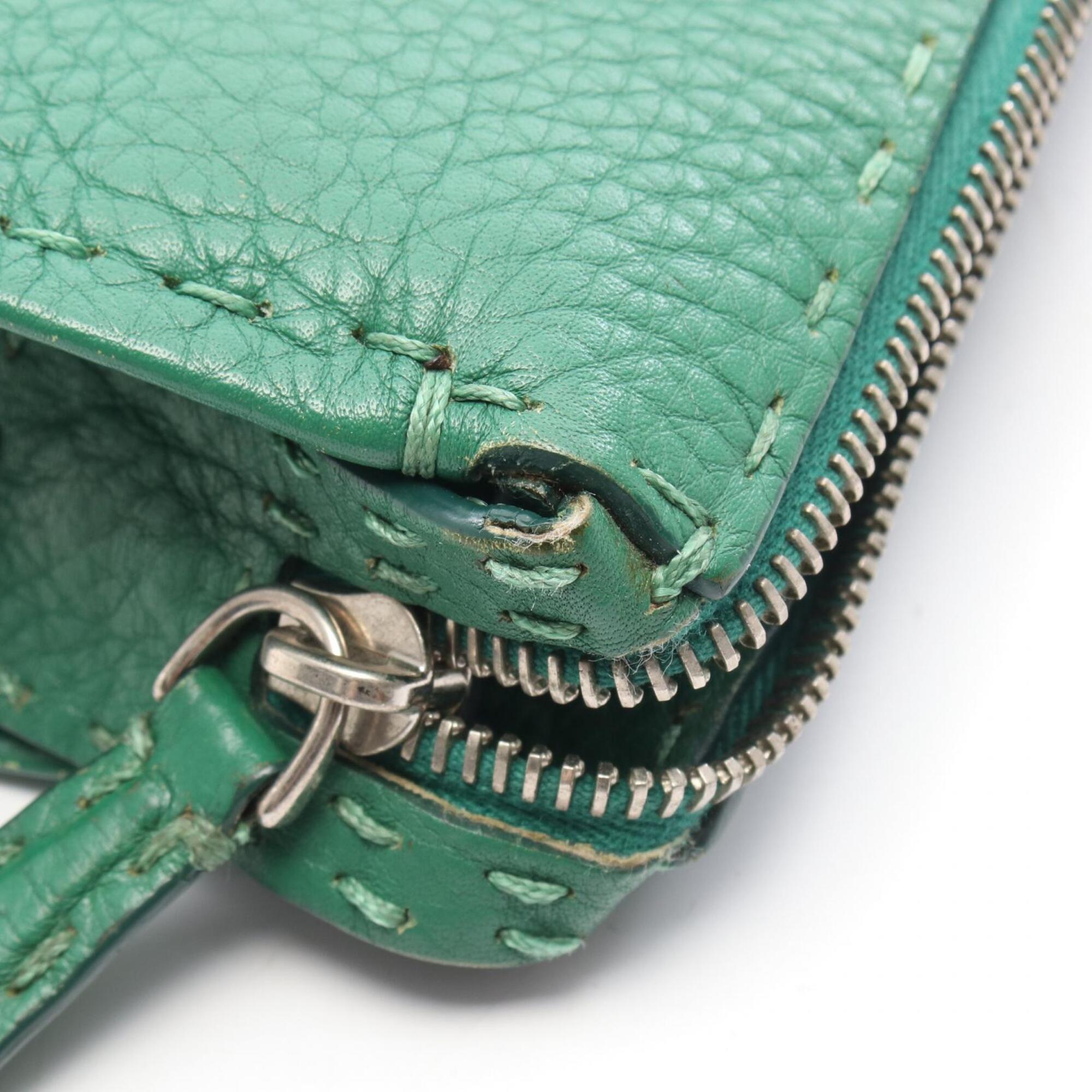 Fendi Green Leather Handbag (Pre-Owned)