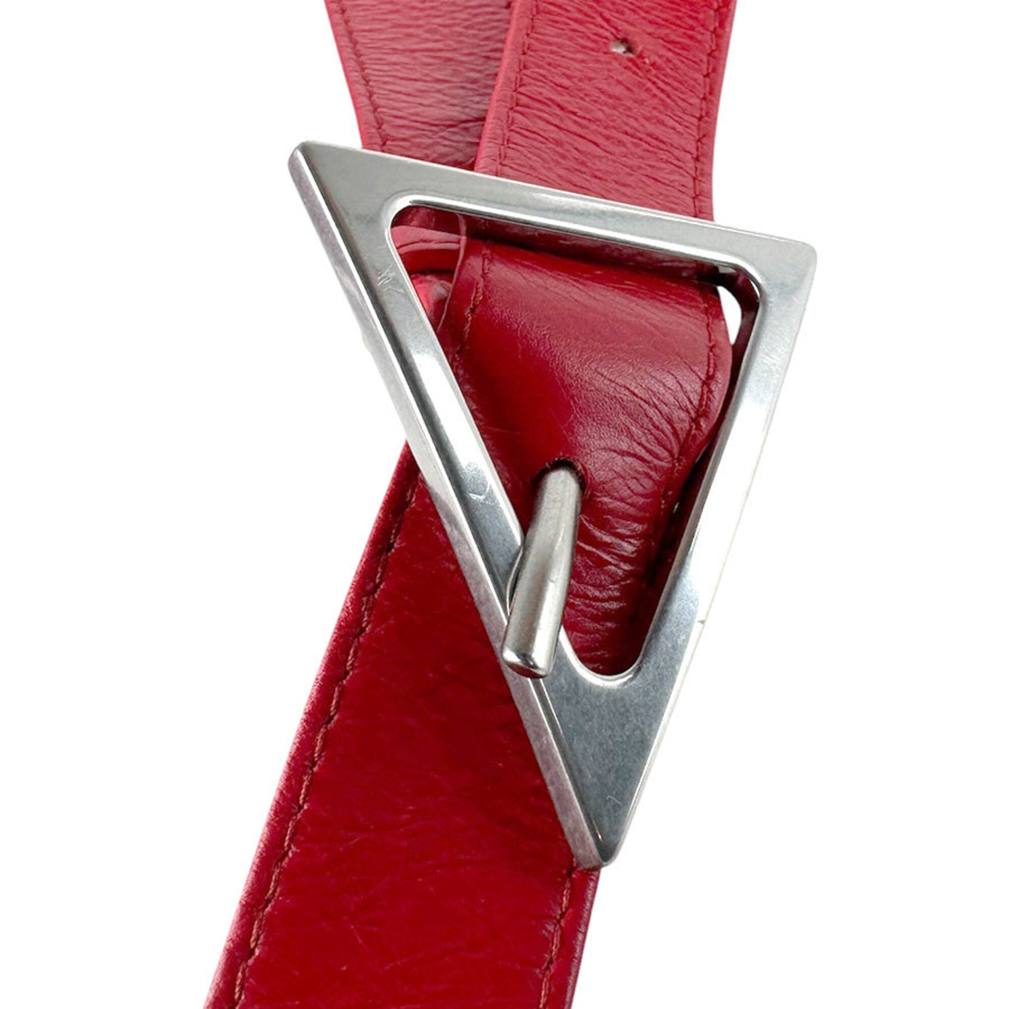 Bottega Veneta Red Color Leather Shoulder Bag (Pre-Owned)