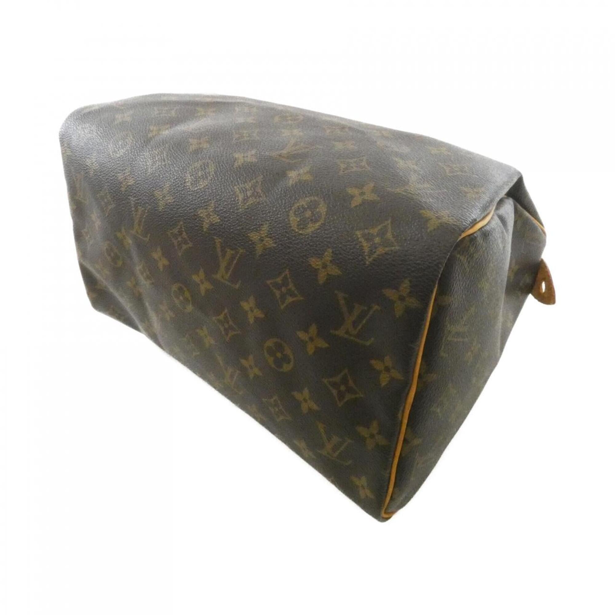 Louis Vuitton Monogram Marron Coated Canvas Boston Bag (Pre-Owned)