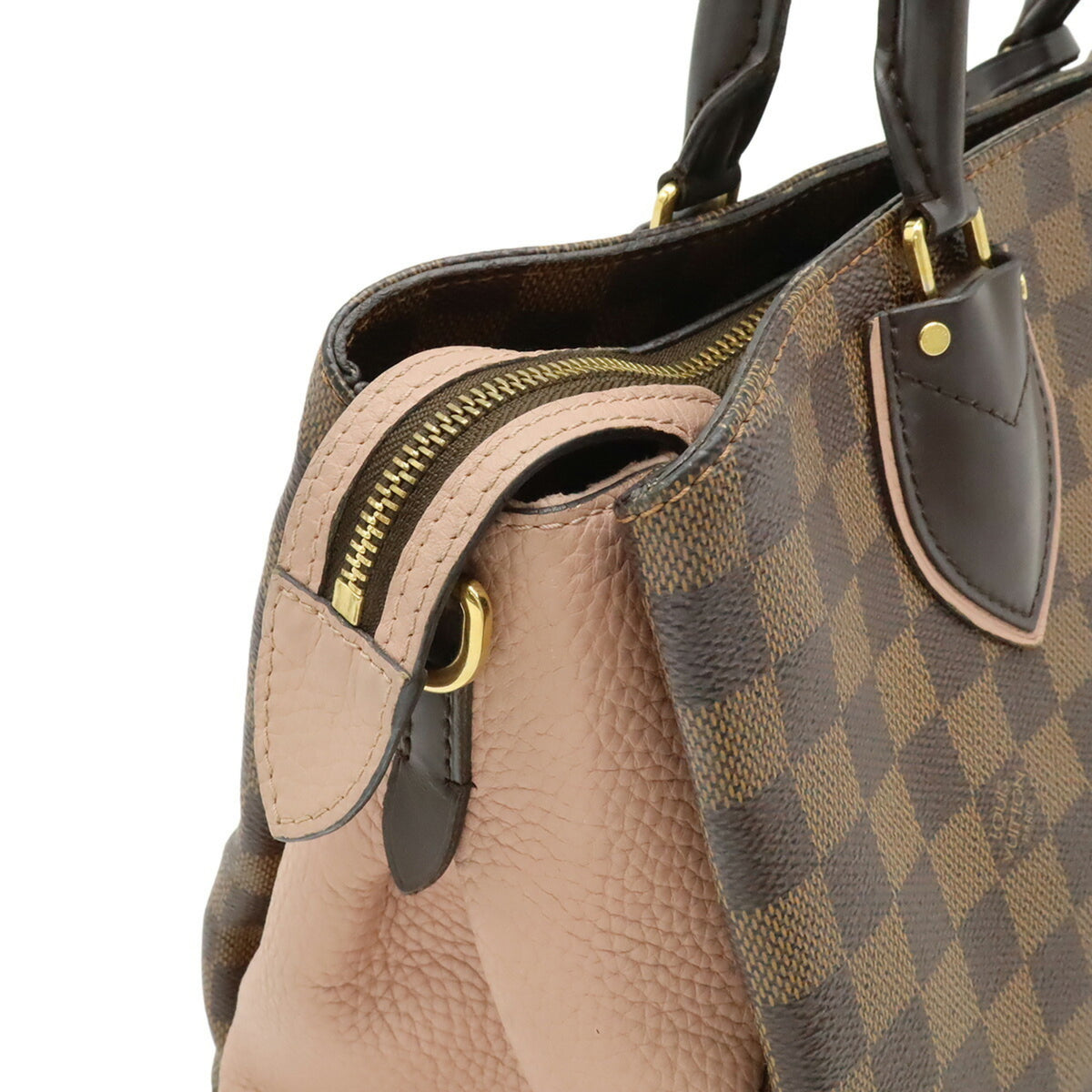 Louis Vuitton Damier Brown Magnolia Damier Canvas Leather Handbag (Pre-Owned)