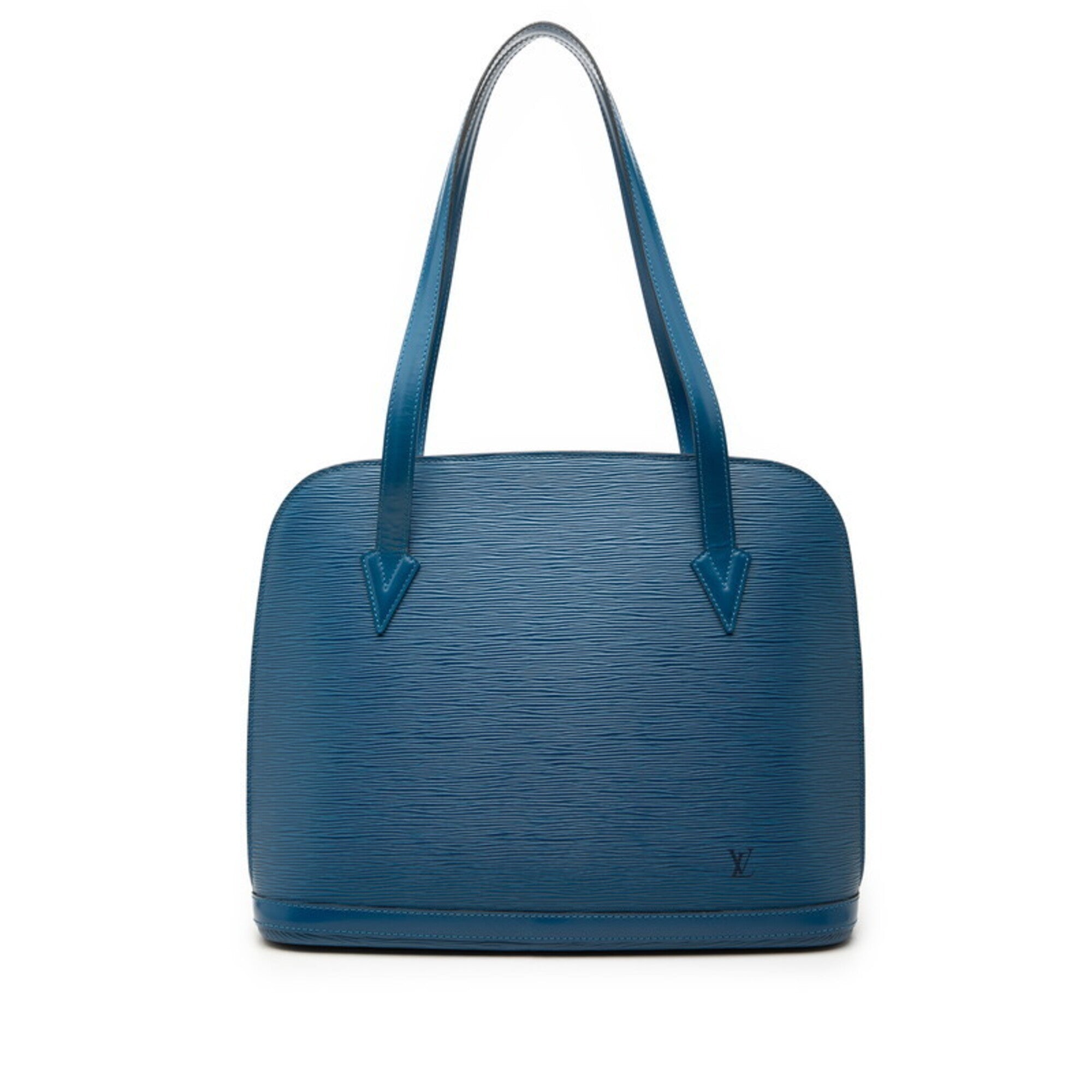 Louis Vuitton Toledo Blue Leather Shoulder Bag Tote Bag (Pre-Owned)