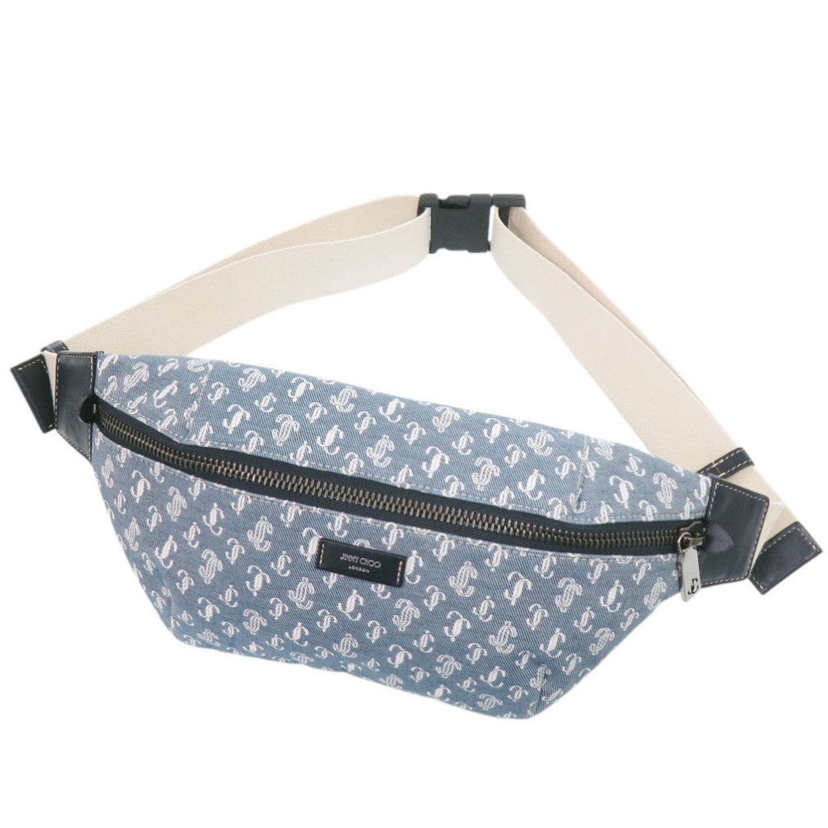 Jimmy Choo Blue Denim Fanny Pack Sling Bag (Pre-Owned)