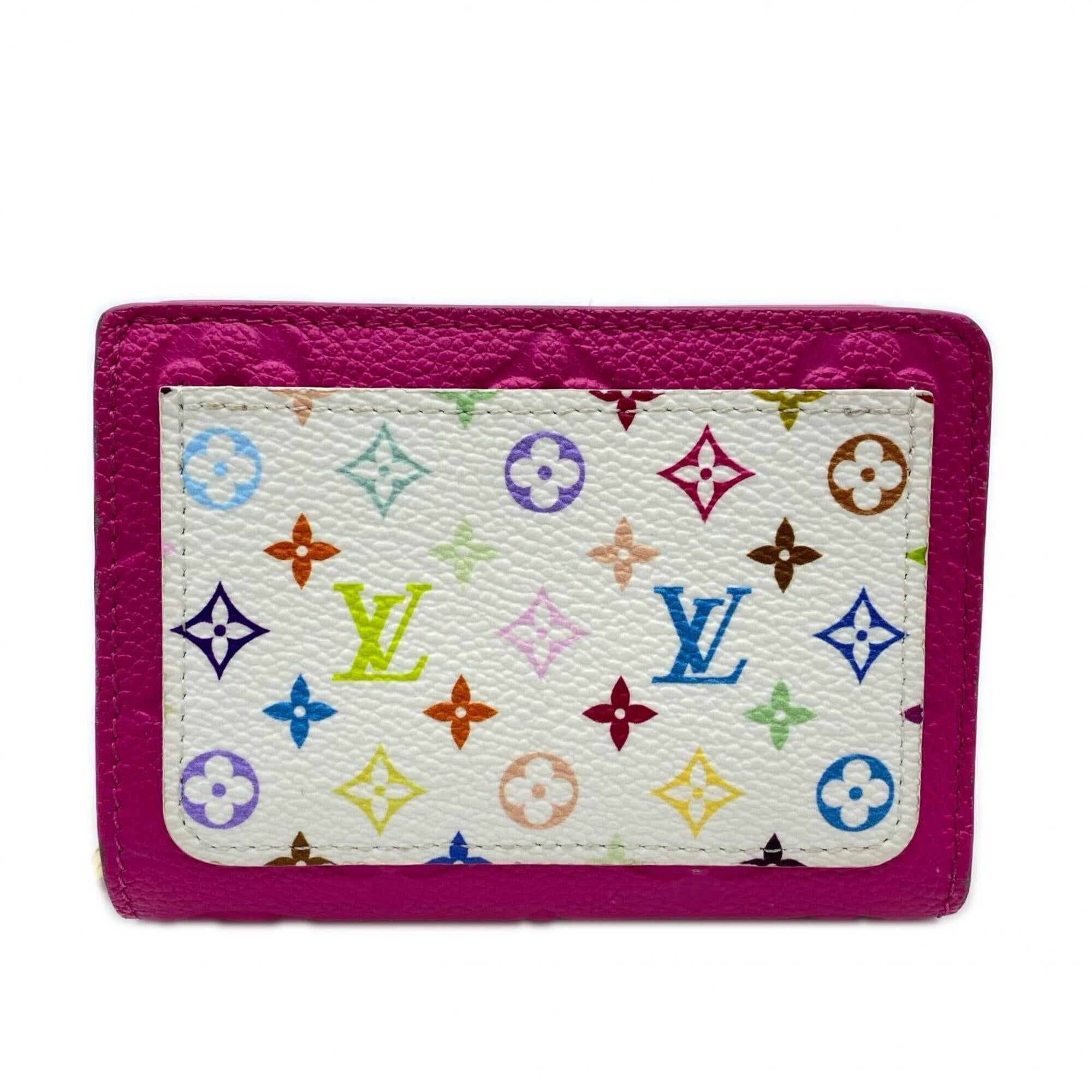 Louis Vuitton Multi-Color Pink Leather Wallet (Bi-Fold) (Pre-Owned)