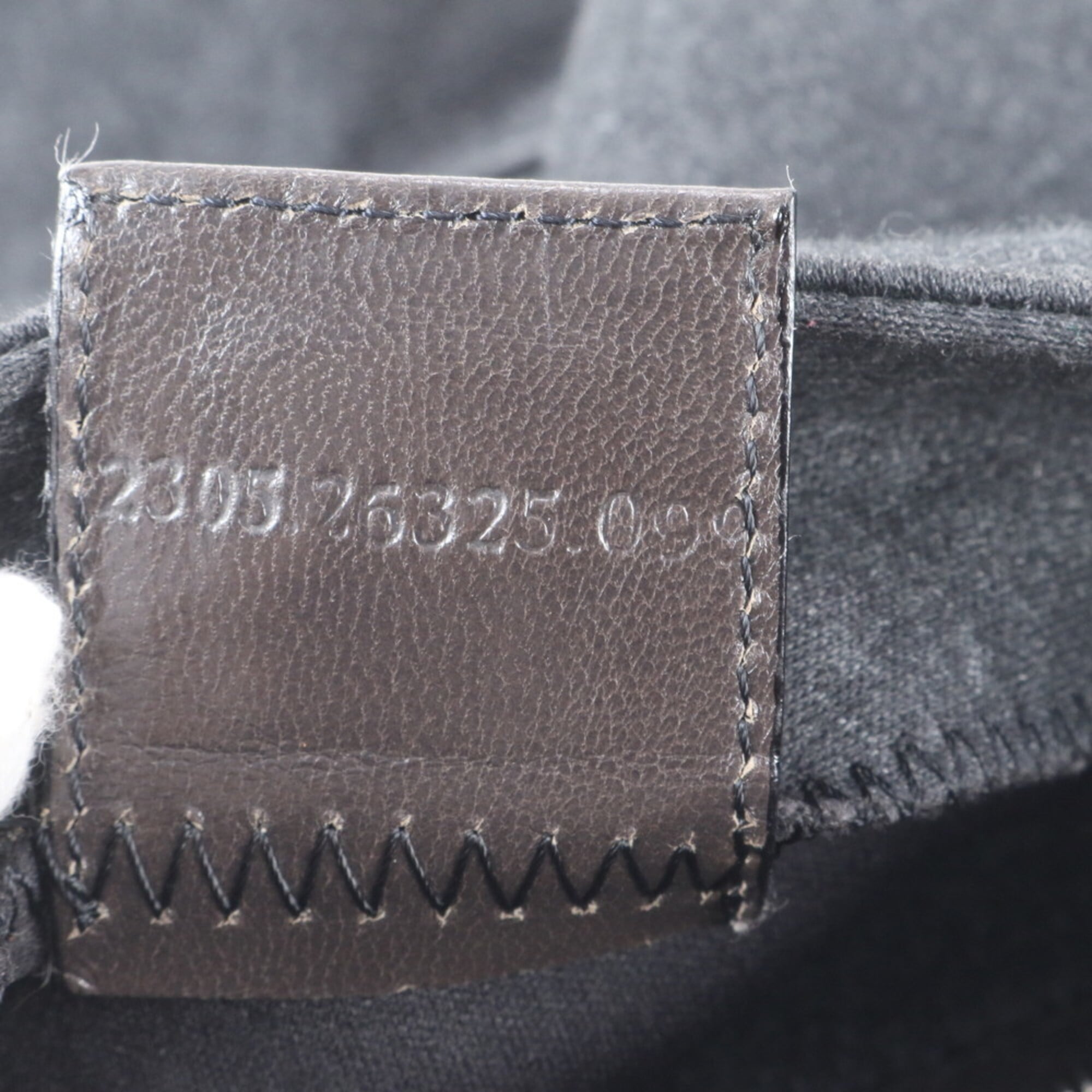 Fendi Charcoal Gray Leather Canvas Handbag Shoulder Bag (Pre-Owned)