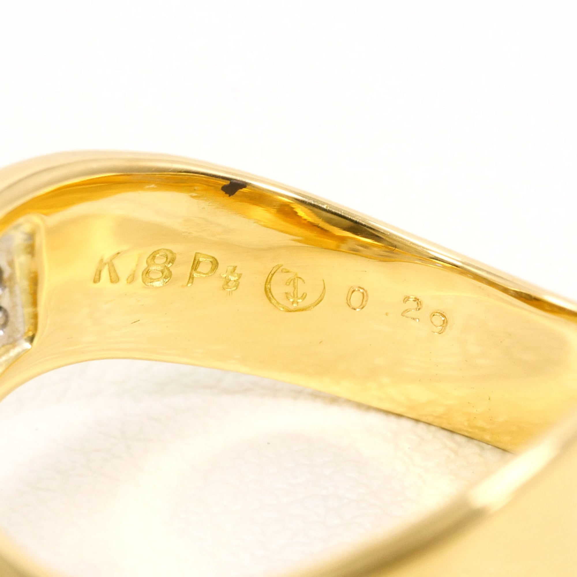 Unbranded Platinum Yellow Gold Yellow Gold (18K) Platinum Band Ring (Pre-Owned)