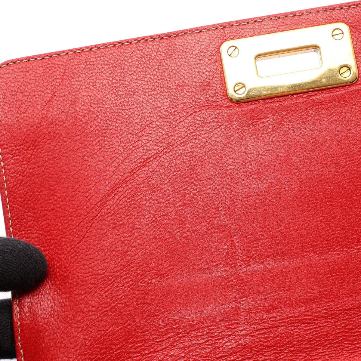Prada Red Color Patent Leather Handbag Shoulder Bag (Pre-Owned)