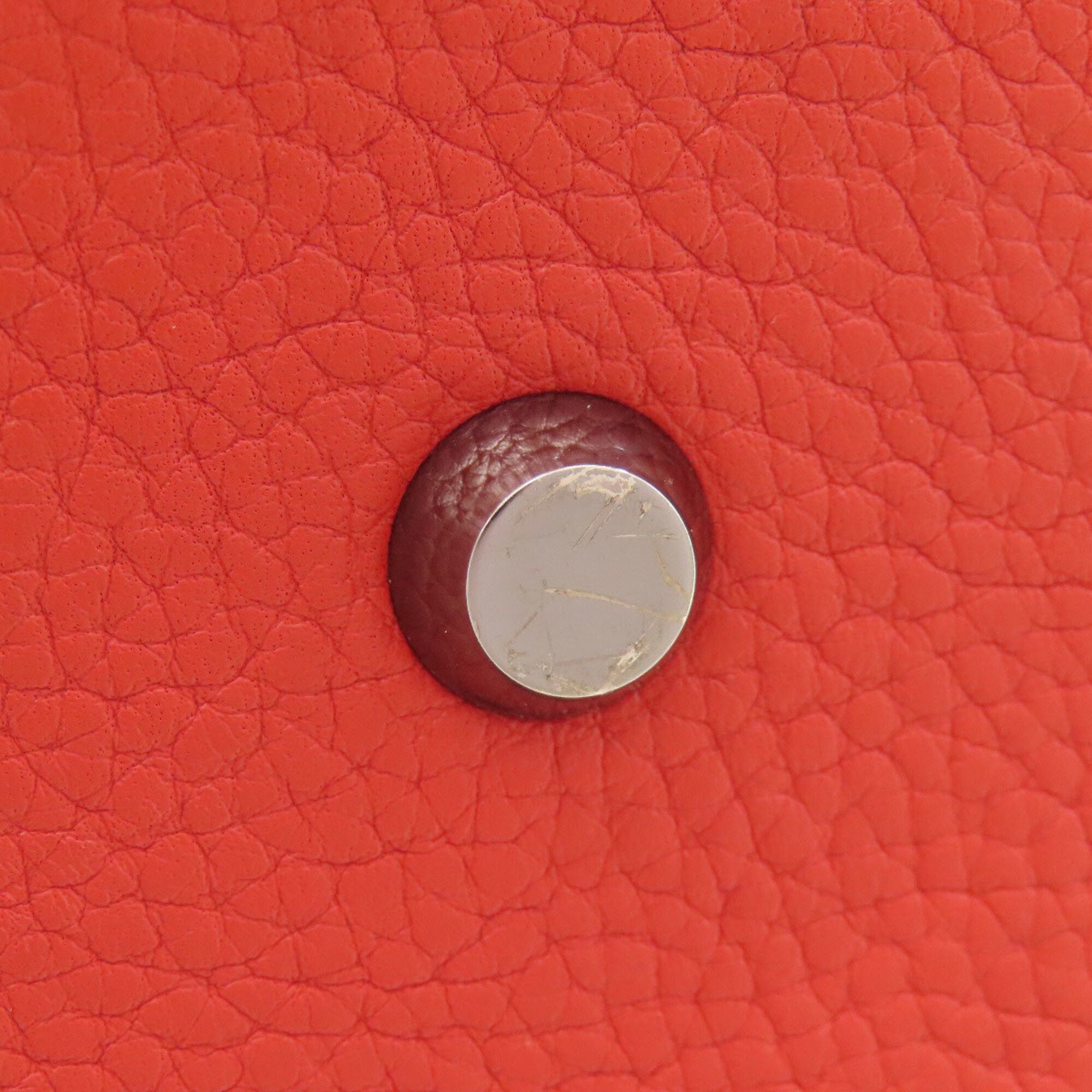 Longchamp Red Color Leather Handbag (Pre-Owned)