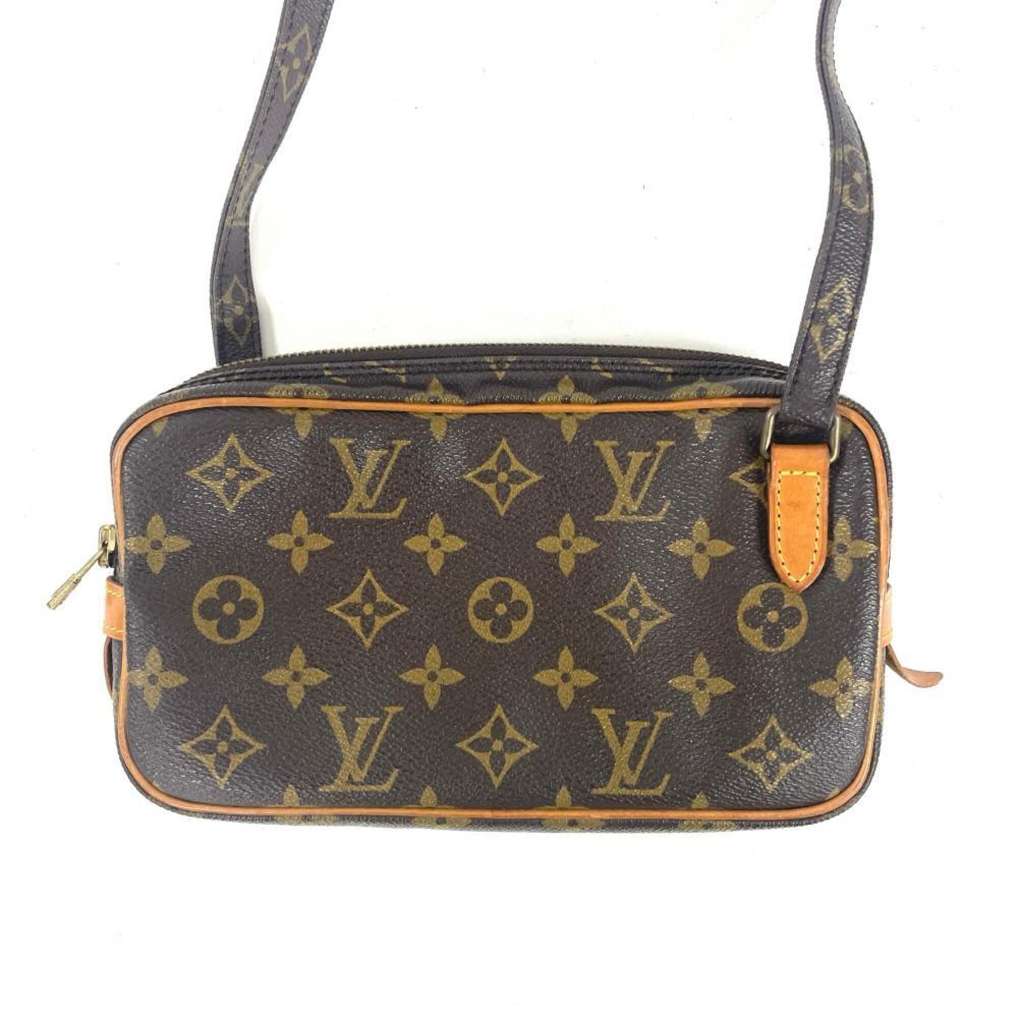 Louis Vuitton Brown Monogram Canvas Shoulder Bag (Pre-Owned)