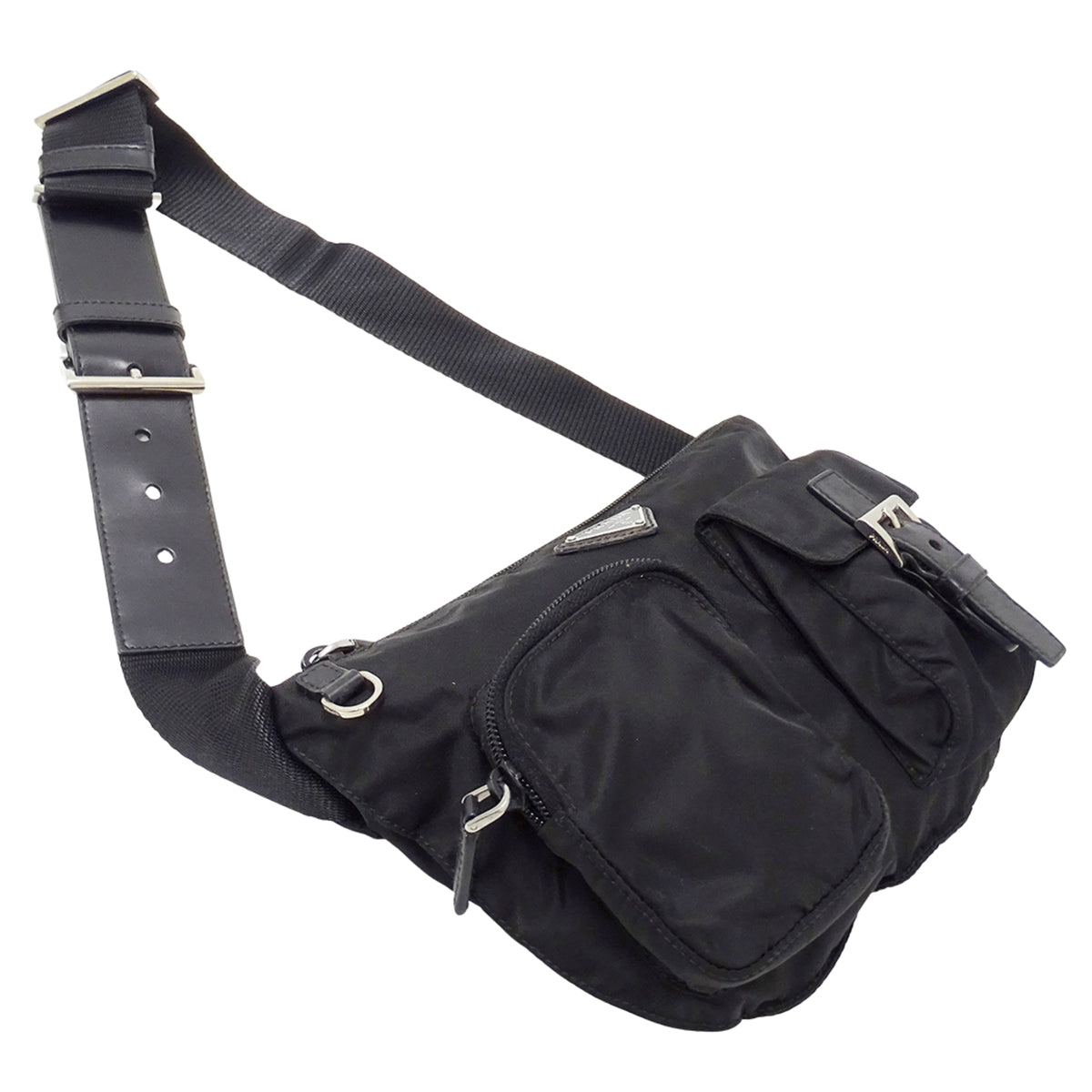 Prada Black Nylon Handbag Sling Bag (Pre-Owned)