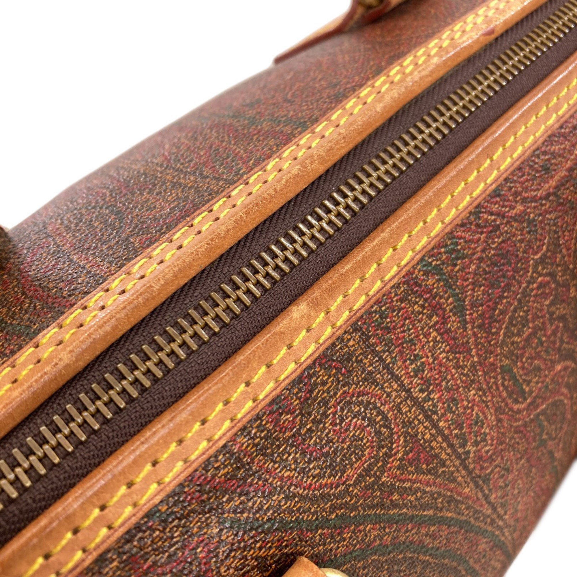 Etro Brown Pvc Boston Bag (Pre-Owned)
