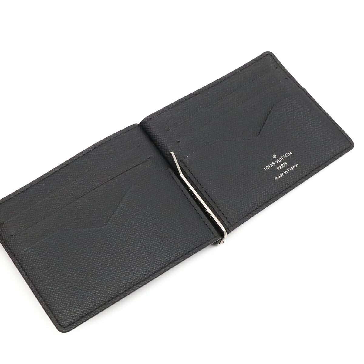 Louis Vuitton Noir Taiga Leather Leather Bill Wallet (Bi-Fold) (Pre-Owned)