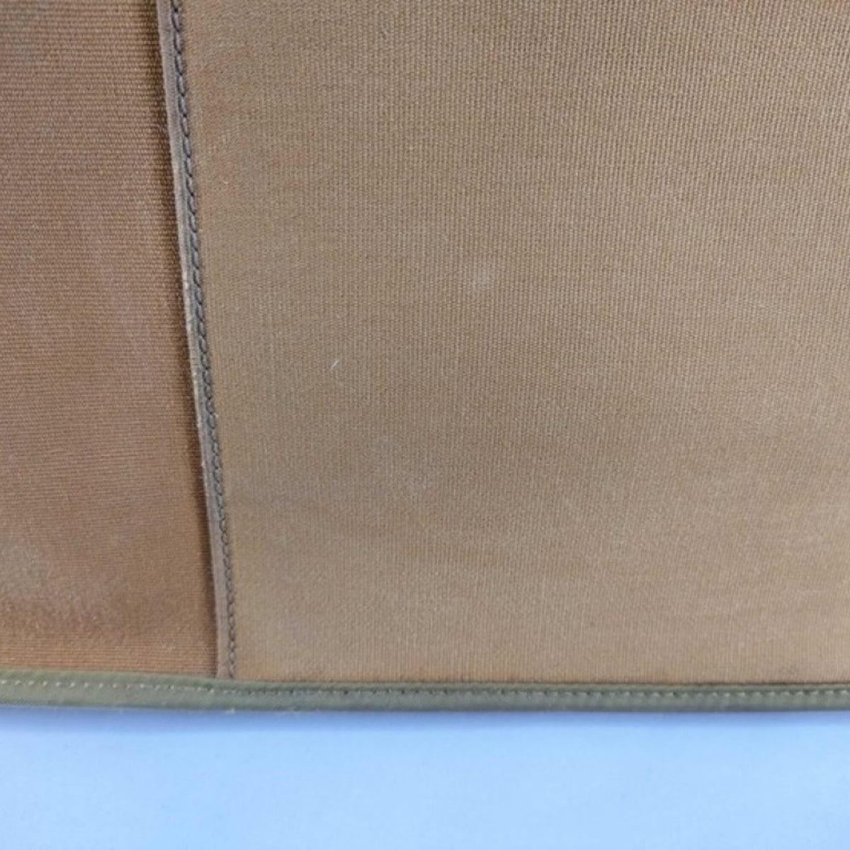 Hermes Brown Canvas Leather Shoulder Bag (Pre-Owned)