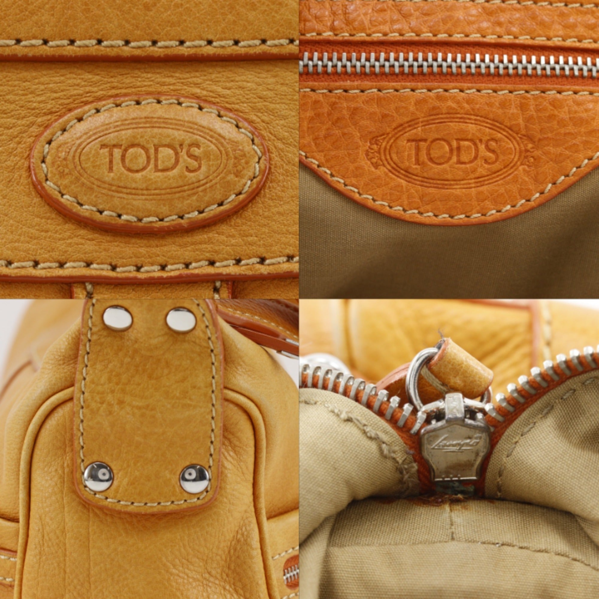 Tod's Orange Leather Shoulder Bag (Pre-Owned)