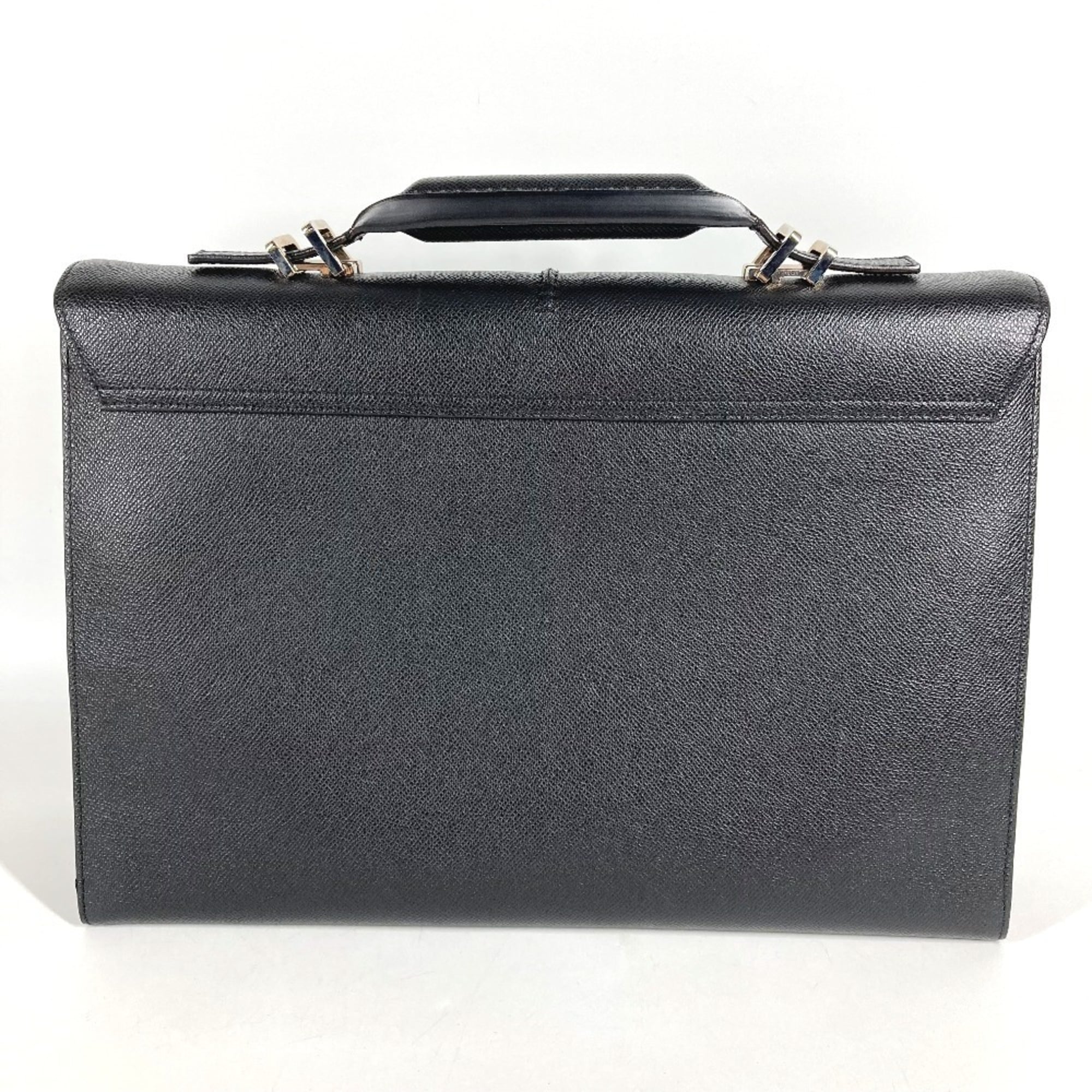 Bally Black Leather Briefcase Handbag (Pre-Owned)