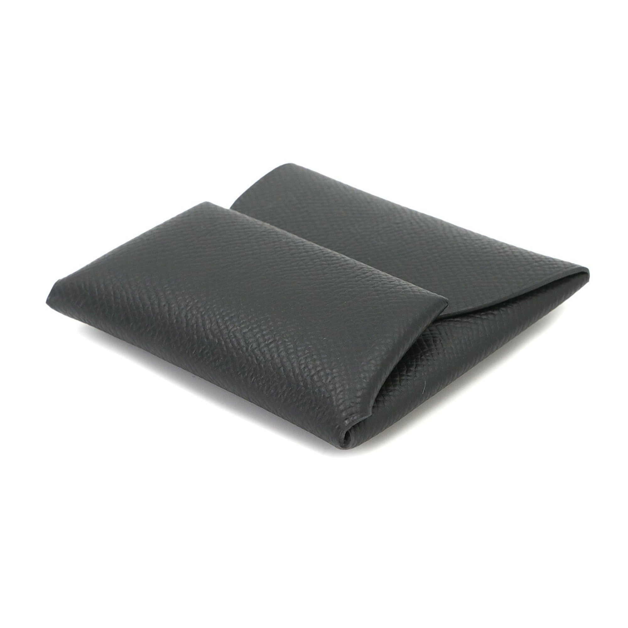 Hermes Black Epsom Leather Coin Purse/Coin Case (Pre-Owned)