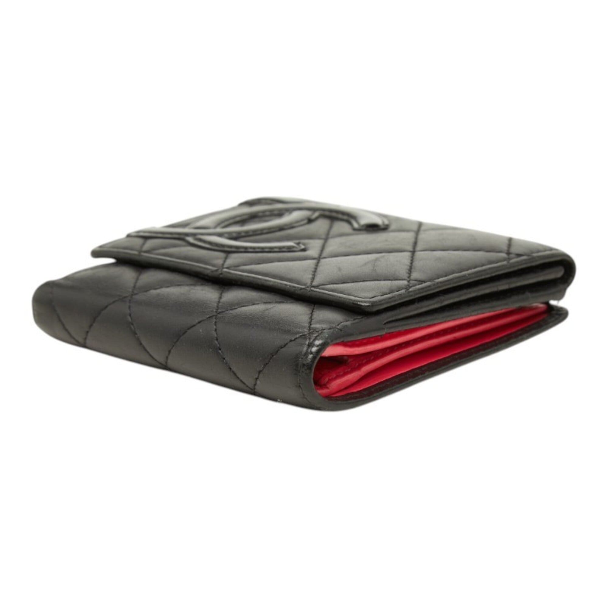 Chanel Black Leather Wallet (Bi-Fold) (Pre-Owned)