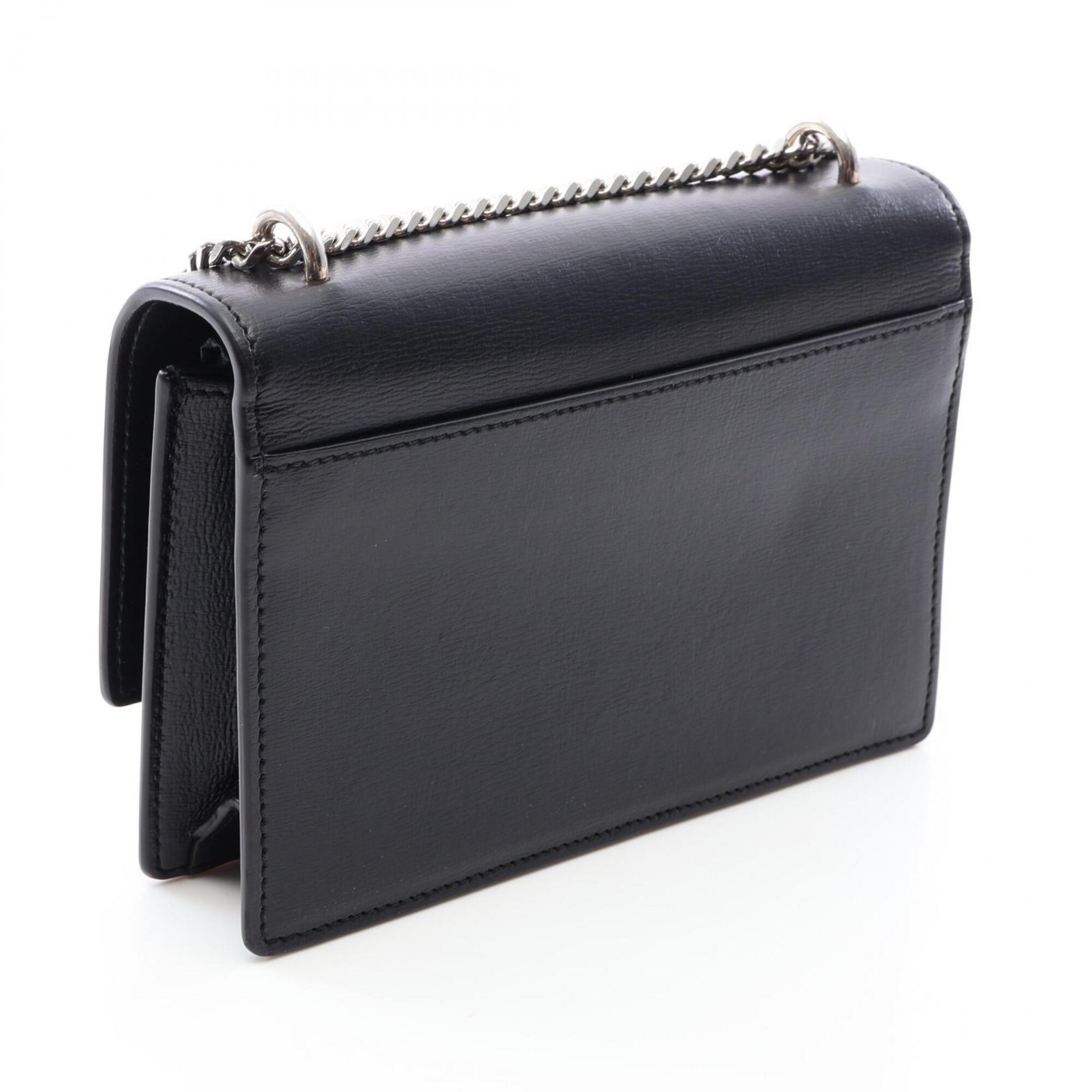 Yves Saint Laurent Black Leather Handbag Shoulder Bag (Pre-Owned)